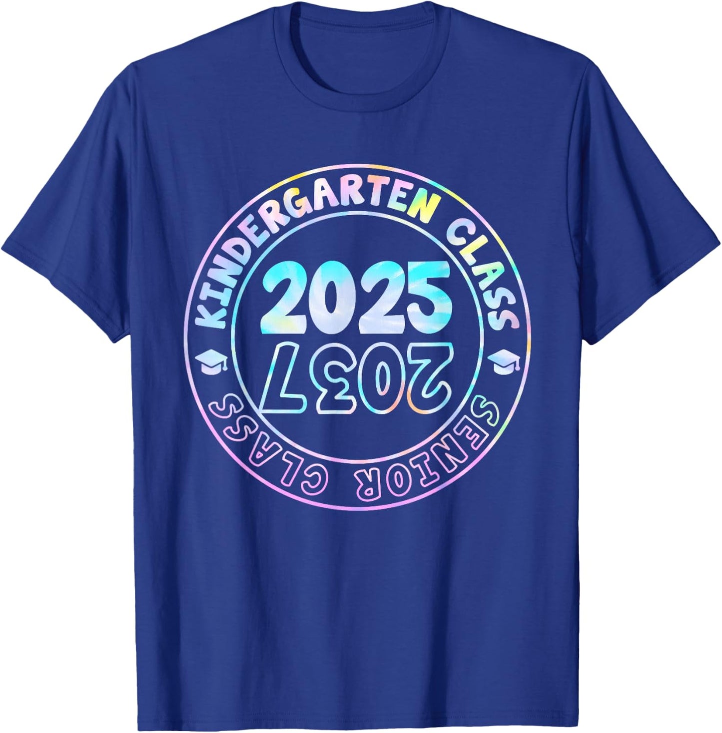 Kindergarten Graduation Class Of 2025 Senior Class of 2037 T-Shirt - T-Shirt | Royal