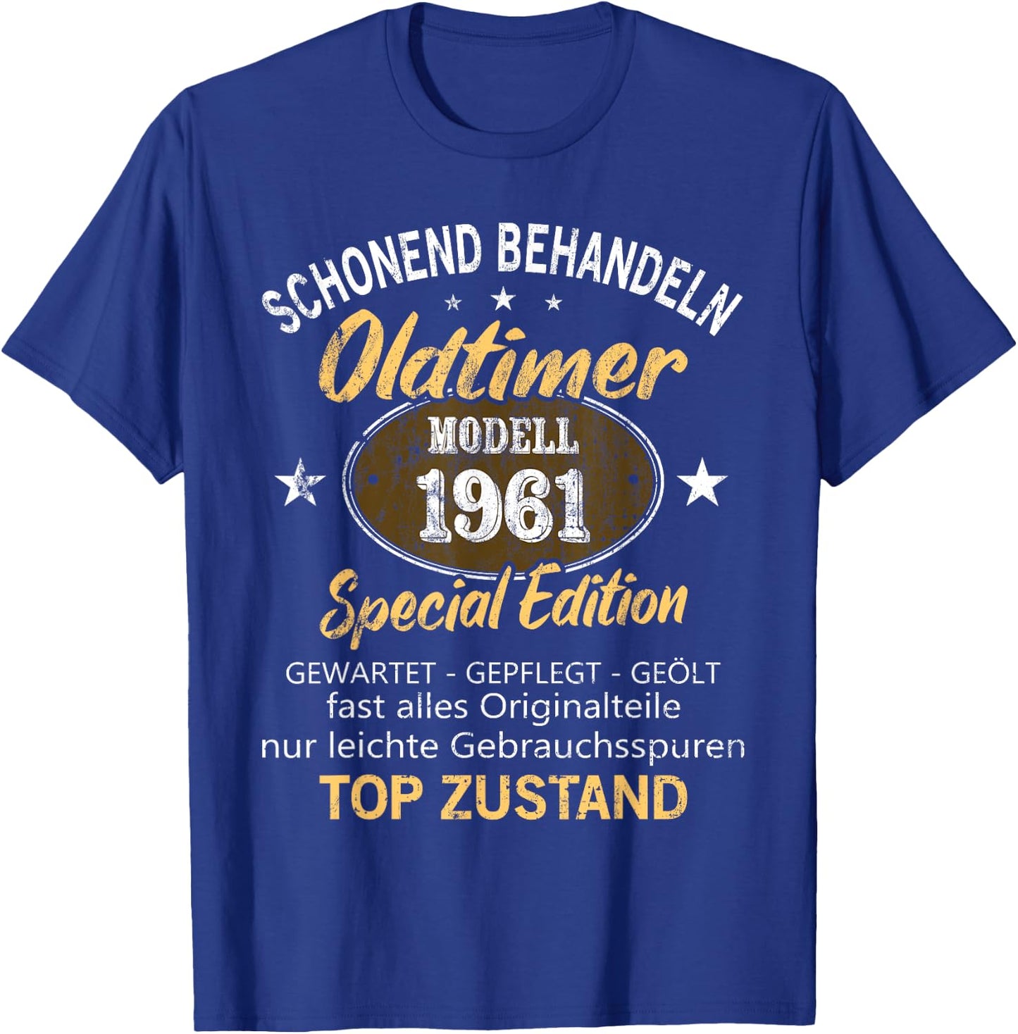 Oldtimer Baujahr 1961 Geboren Jahrgang 1961 Geburtstag T-Shirt - T-Shirt | Royal