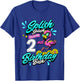 Kids Splish Splash 2nd Birthday Flamingo Pool Party 2 Years Old T-Shirt - T-Shirt | Royal