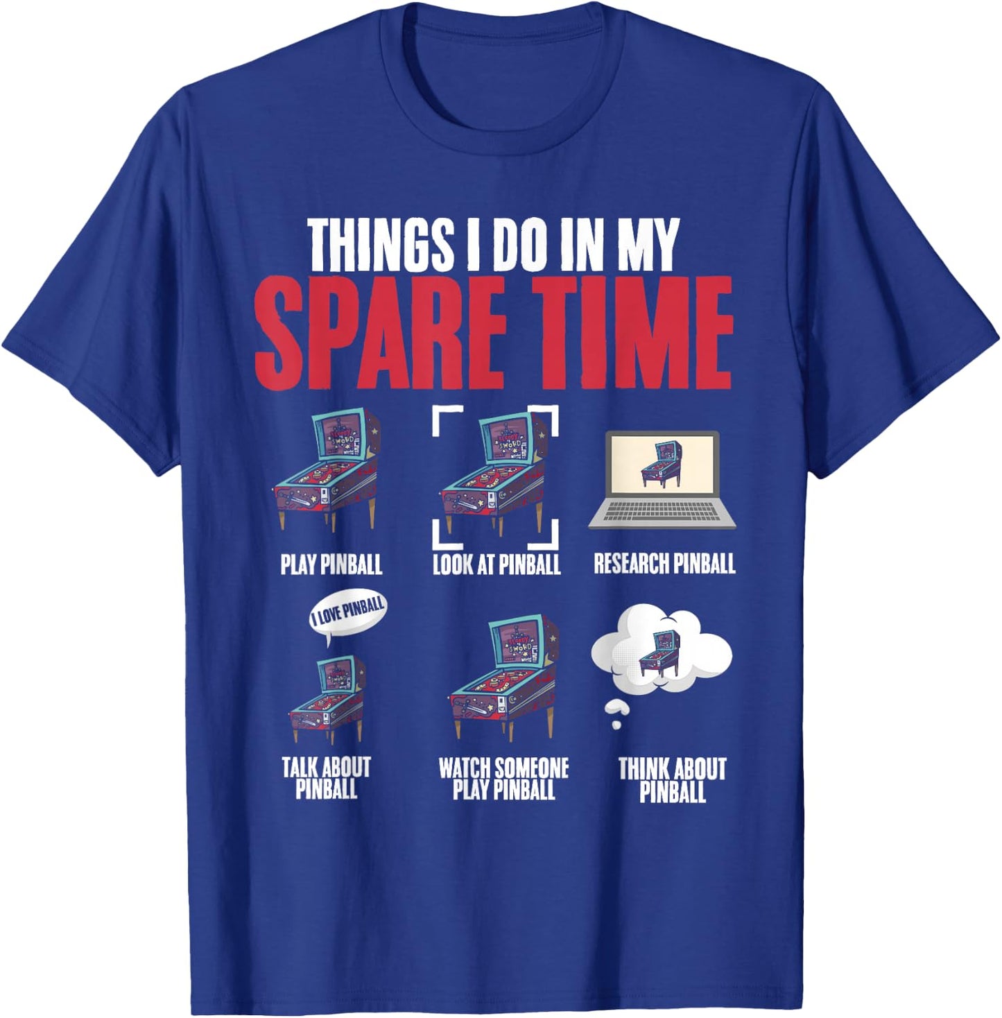 Funny Retro Pinball Arcade Machine Game Pinball Wizard Lover T-Shirt - T-Shirt | Royal
