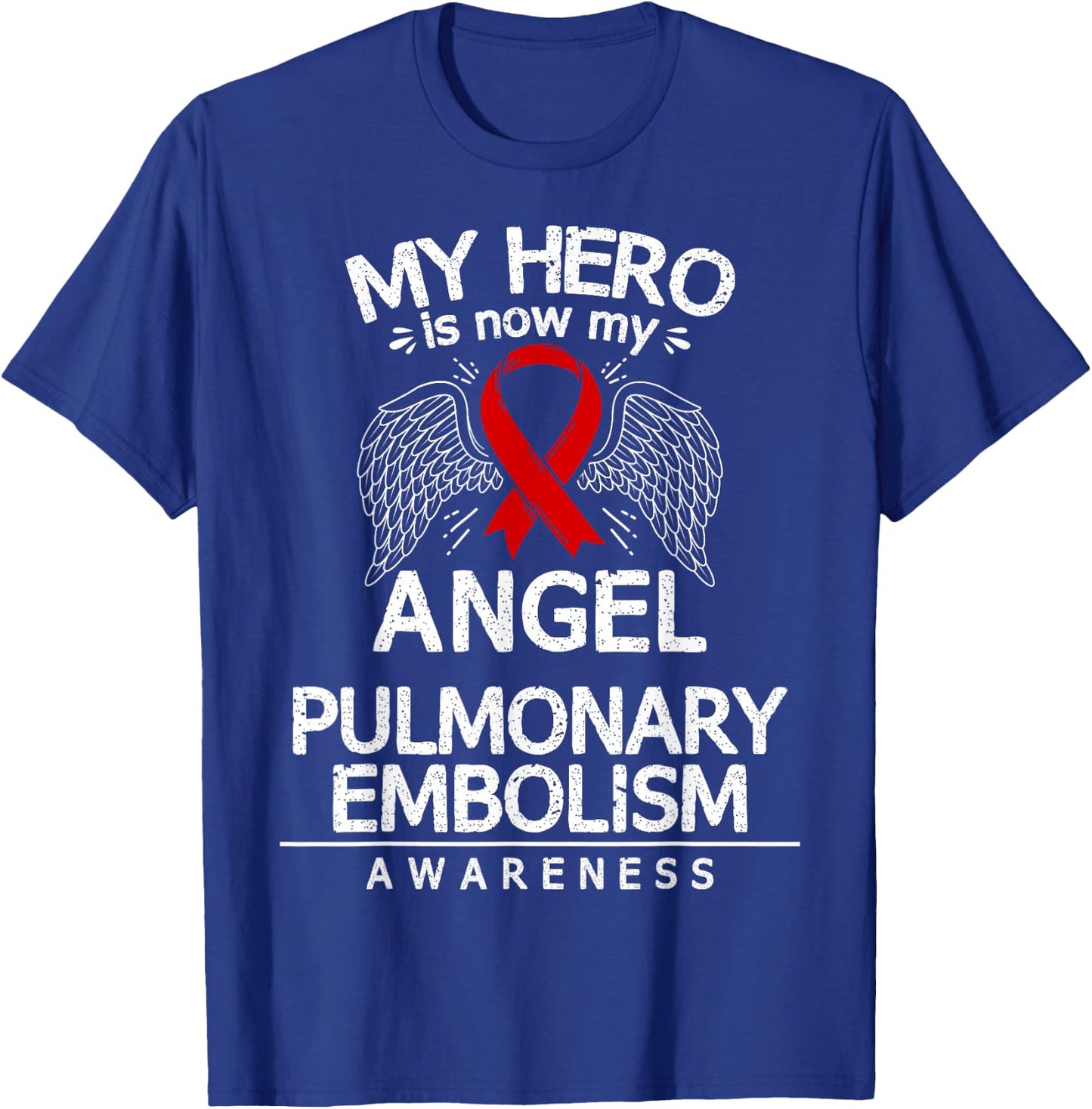 Pulmonary Embolism Survivor PE Awareness Ribbon T-Shirt - T-Shirt | Royal