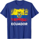 Vintage Ecuadorian Flag Shirt Patriotic Ecuador Flag T-Shirt - T-Shirt | Royal