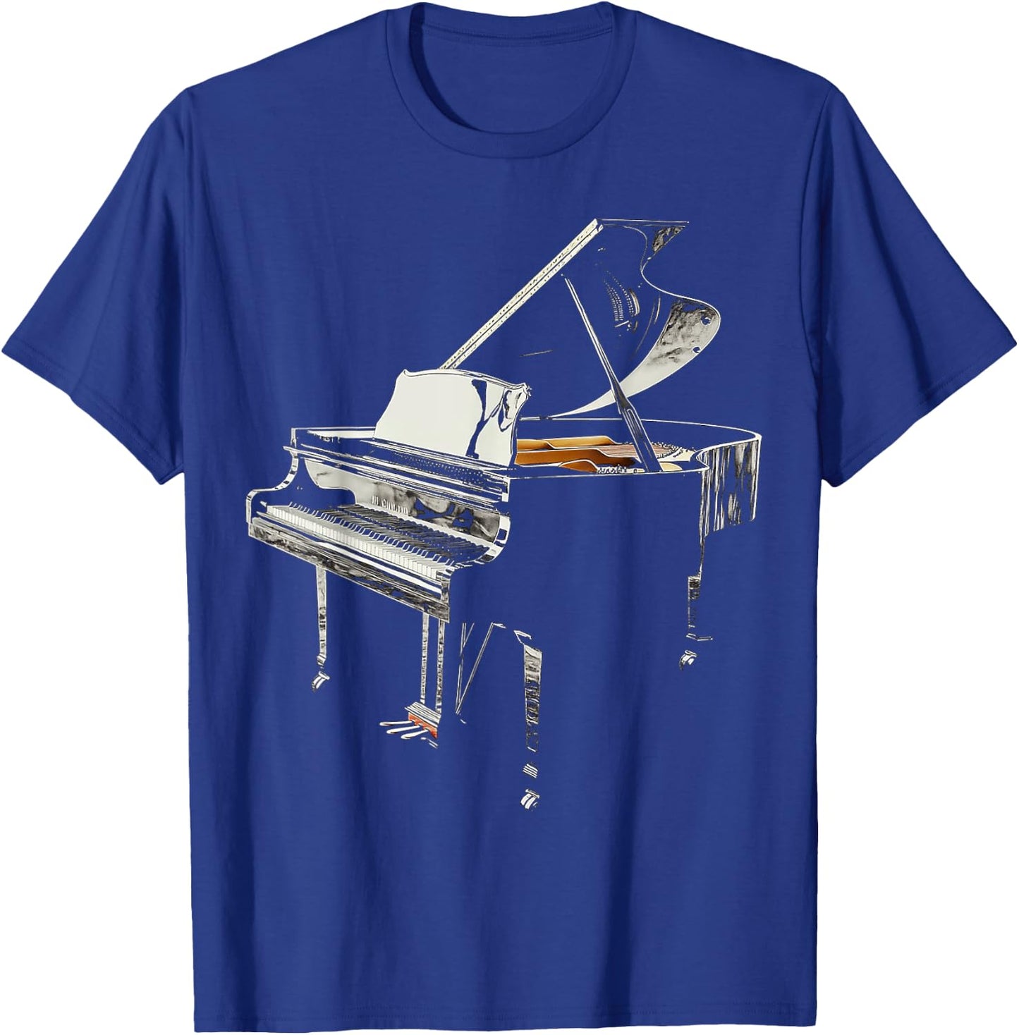 Grand Piano Music Instrument Motif Illustration Grand Piano T-Shirt - T-Shirt | Royal