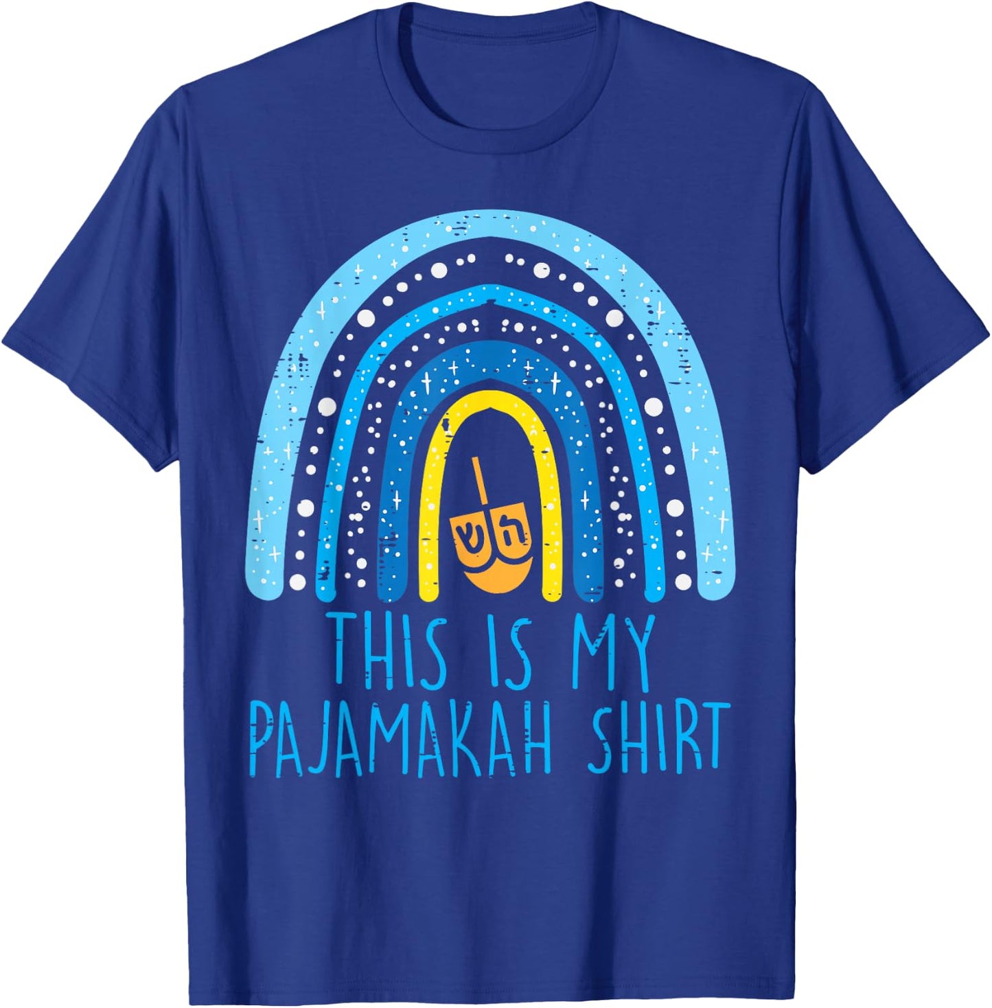 This Is My Pajamakah Shirt Rainbow Hanukkah PJs Women Children T-Shirt - T-Shirt | Royal
