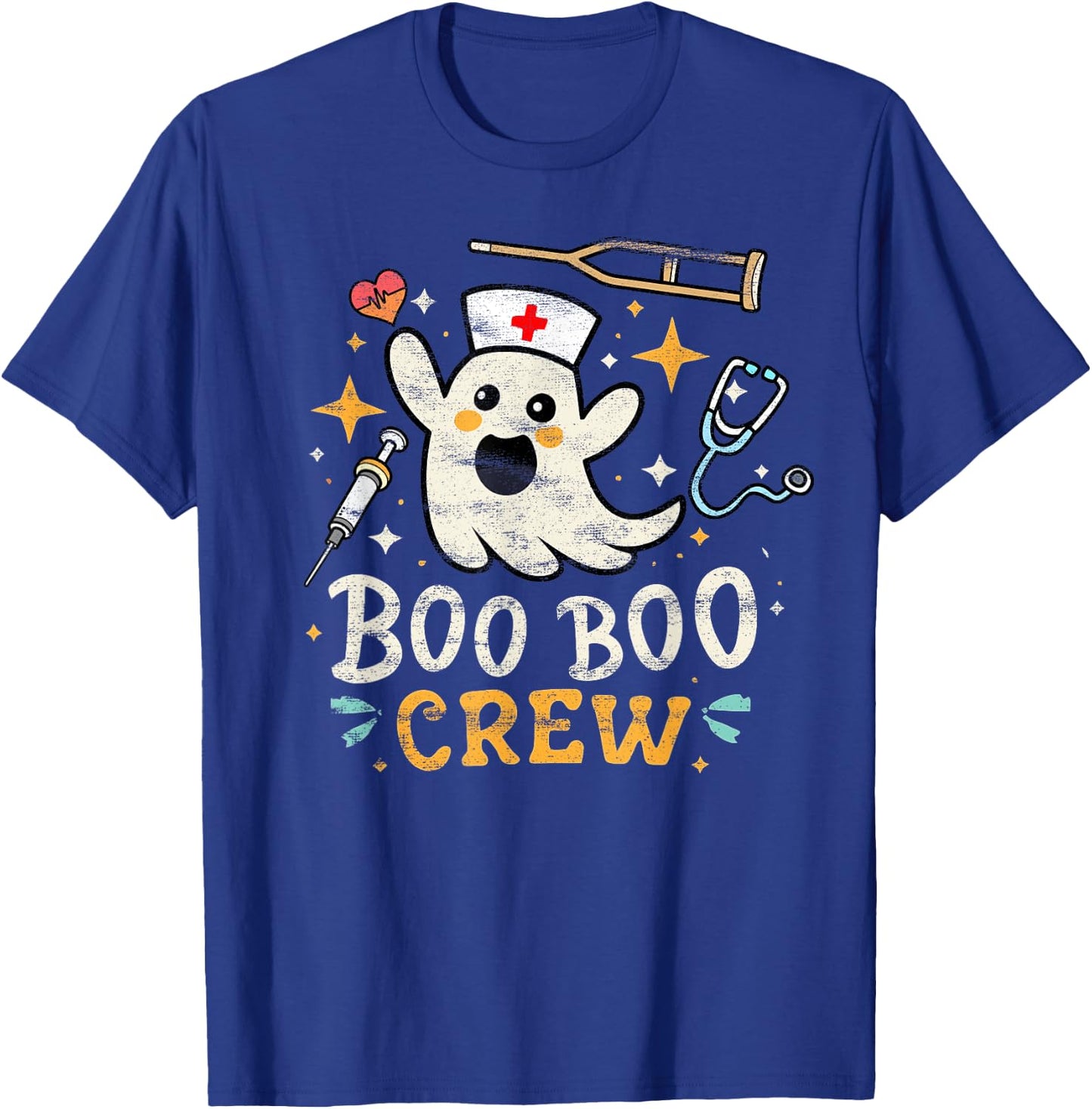 Boo Boo Crew - Halloween Nurse Costume Ghost Medic Doctor T-Shirt - T-Shirt | Royal
