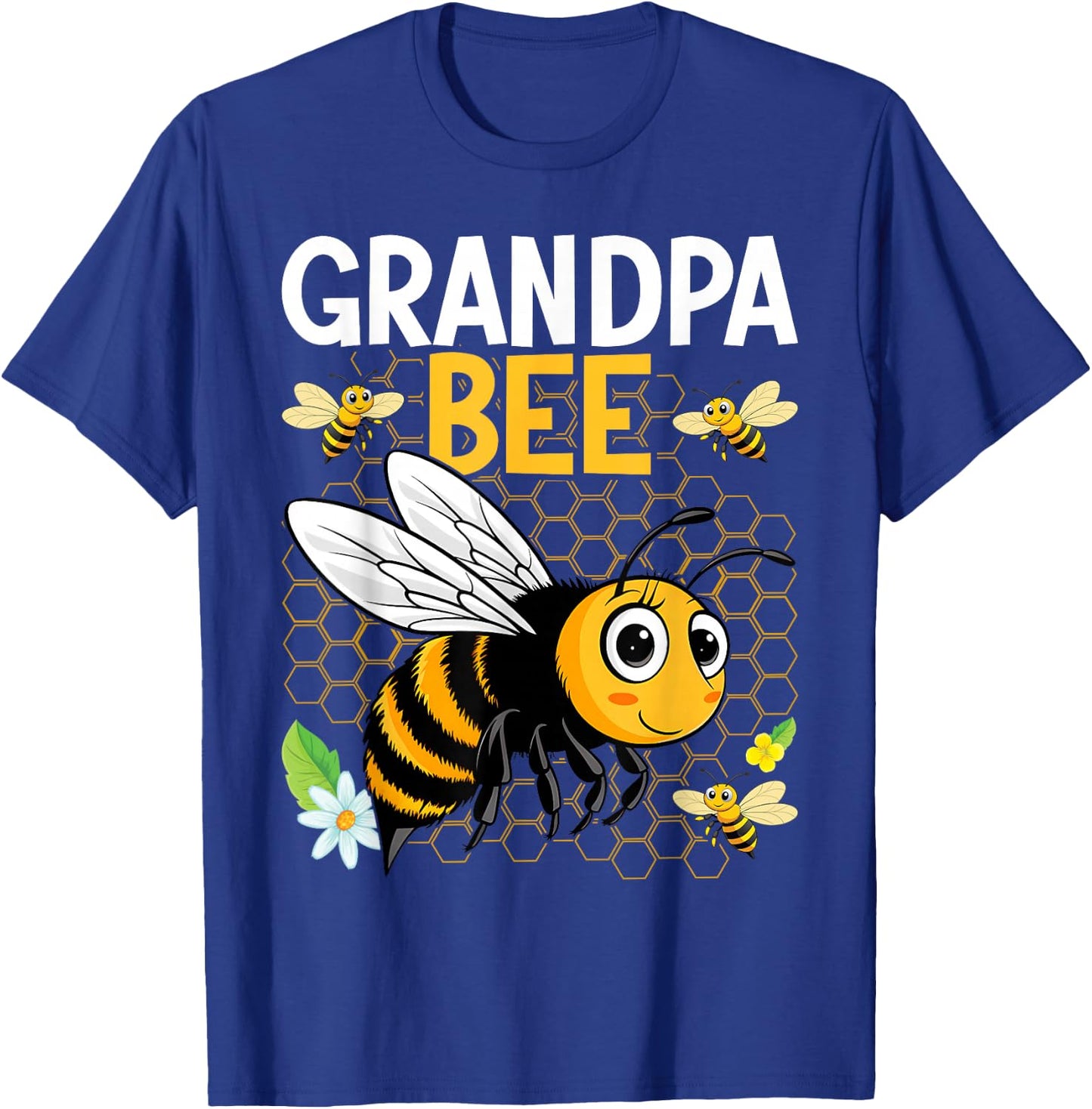 Grandpa Bee Cute Beekeeping Birthday Party Matching Family T-Shirt - T-Shirt | Royal