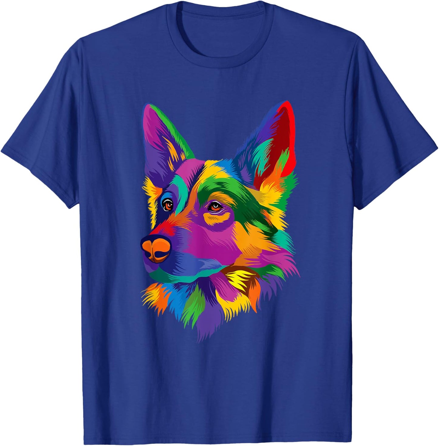 Colorful German Shepherd Pop Art - Dog Lover Pet Owner T-Shirt - T-Shirt | Royal