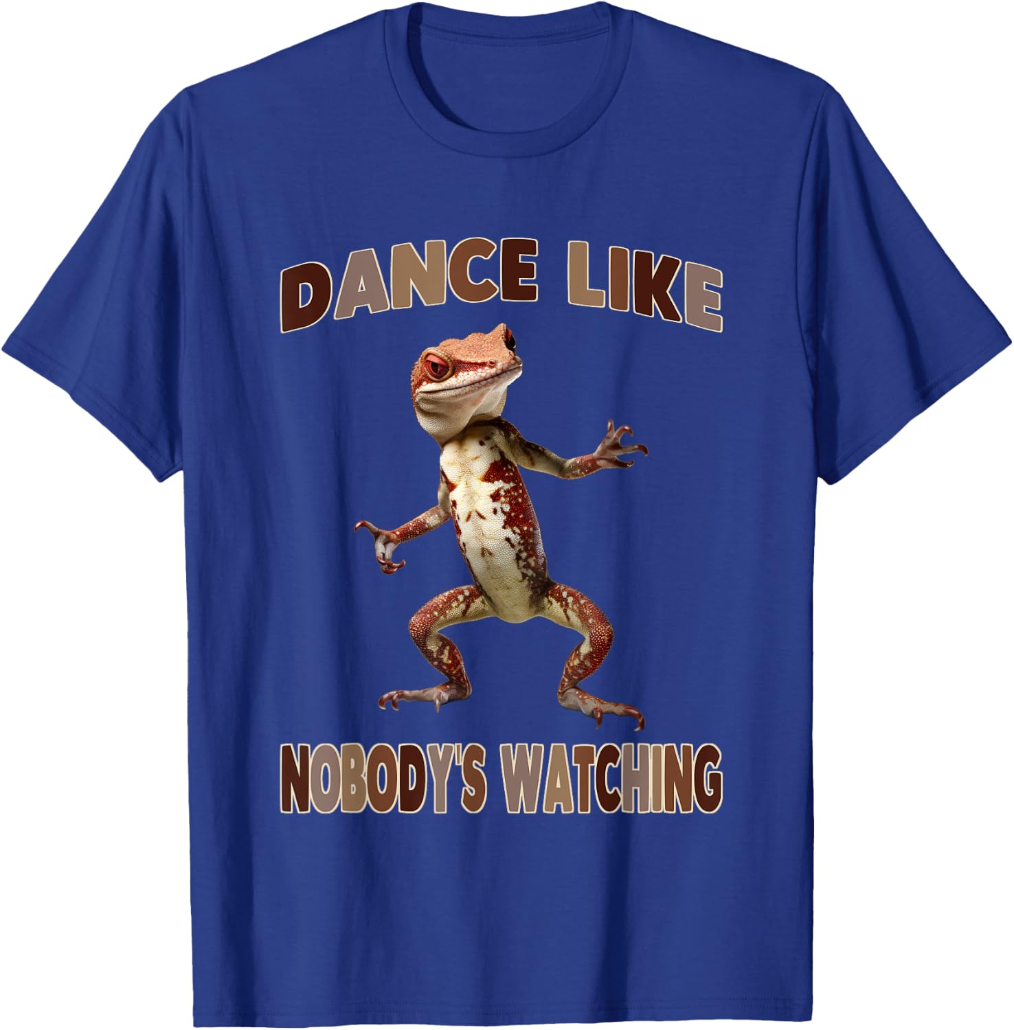 Dance Like Nobody's Watching Funny Gecko T-Shirt - T-Shirt | Royal