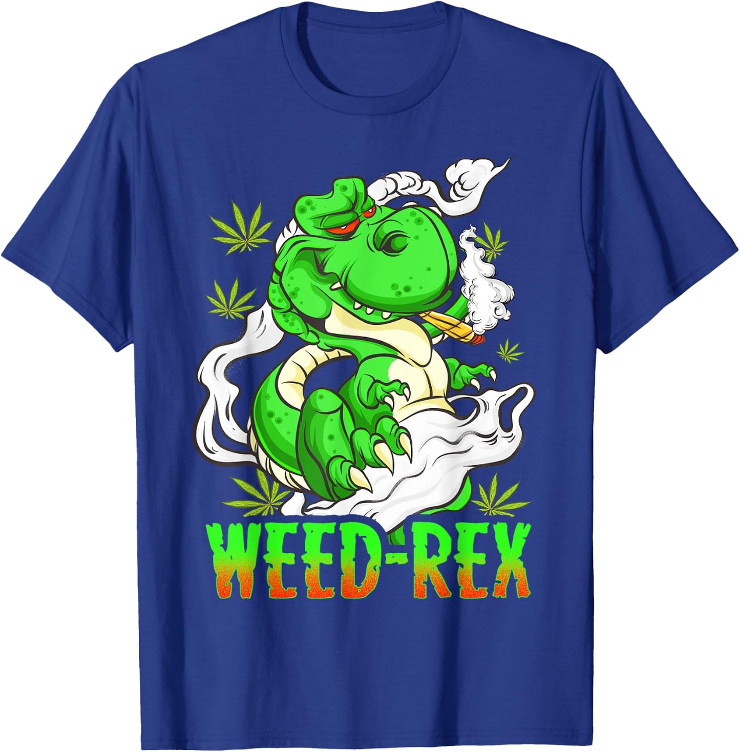Marijuana Cannabis Dinosaur T Rex 420 Weed-Rex T-Shirt - T-Shirt | Royal