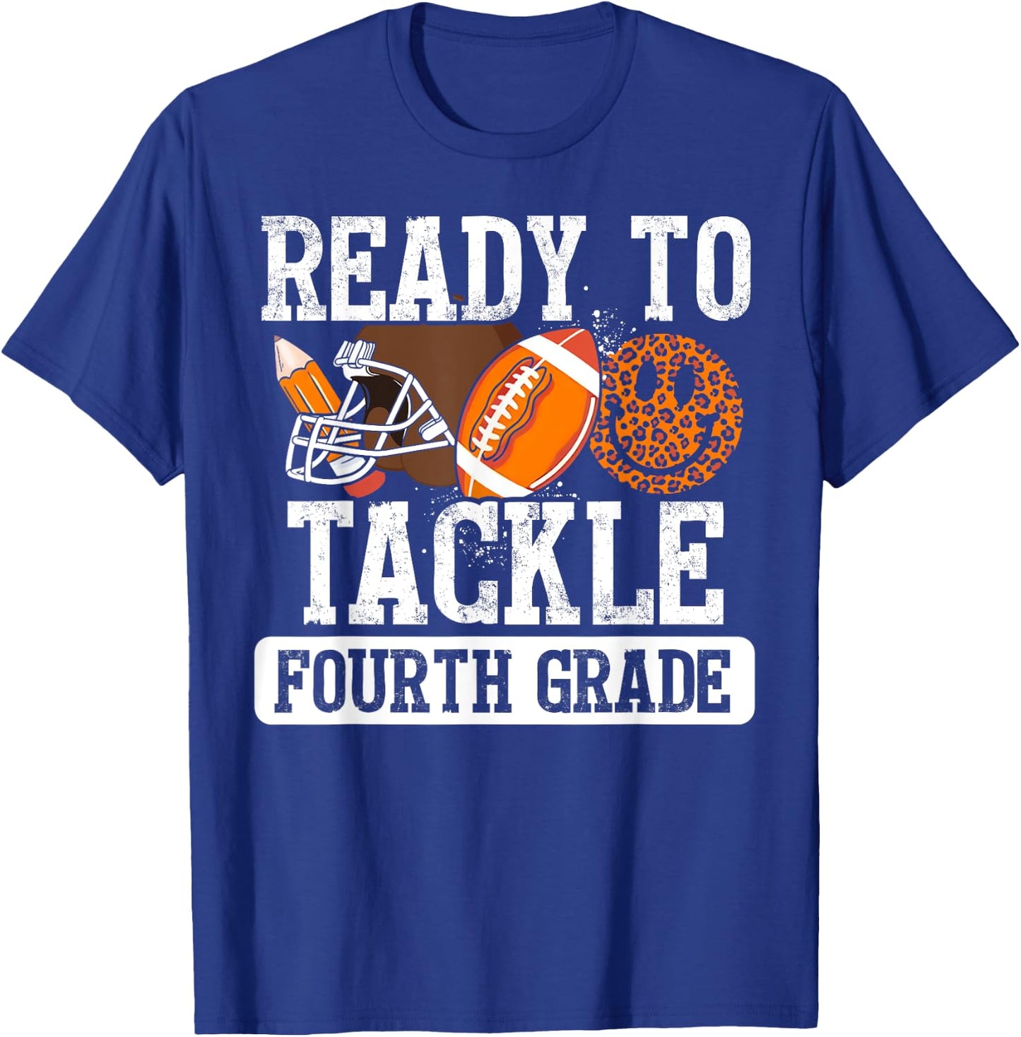 Ready To Tackle 4th Grade Football First Day Boys Toddlers T-Shirt - T-Shirt | Royal