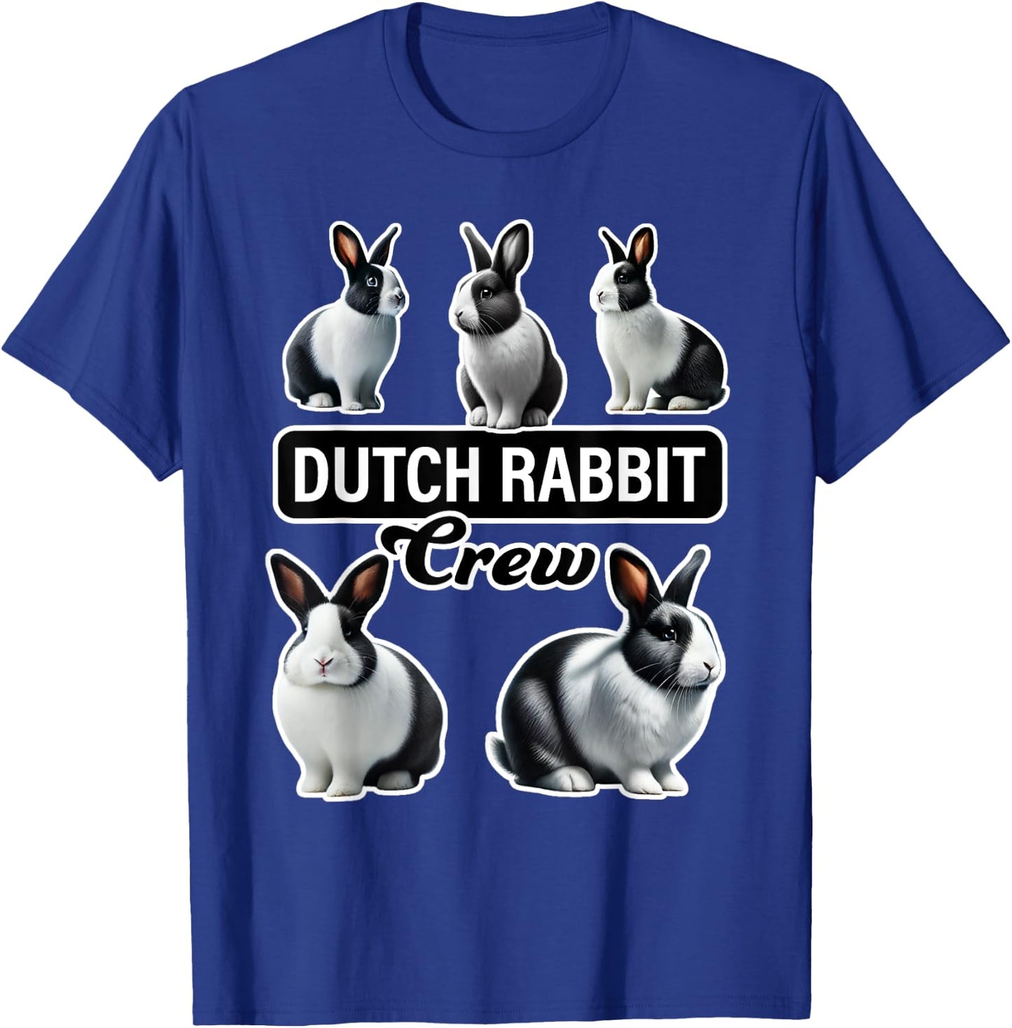 Dutch Rabbit Crew Funny Bunny T-Shirt - T-Shirt | Royal