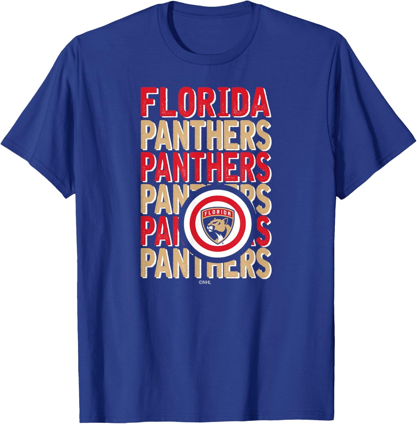 Florida Panthers Repeat Navy Officially Licensed T-Shirt - T-Shirt | Royal