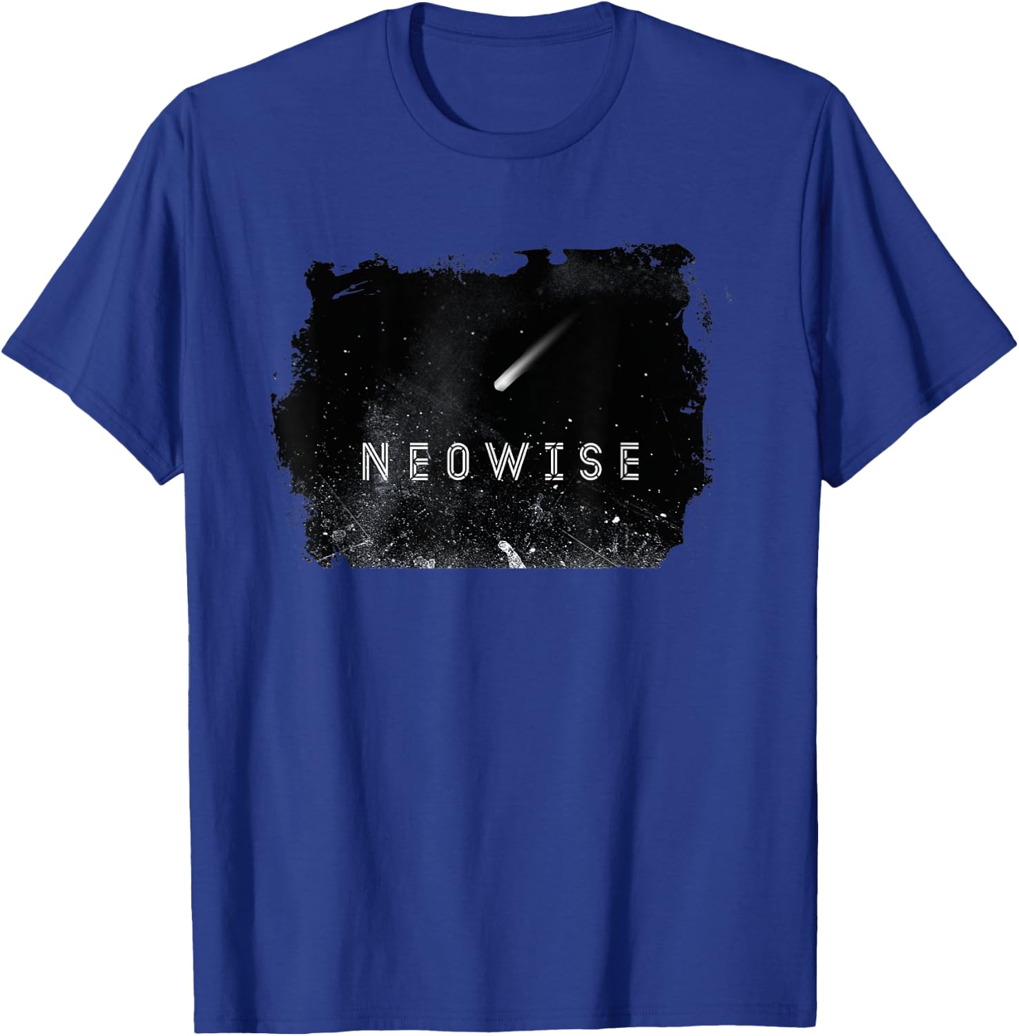 Commemorative Neowise Comet Design Grunge Distressed T-Shirt - T-Shirt | Royal