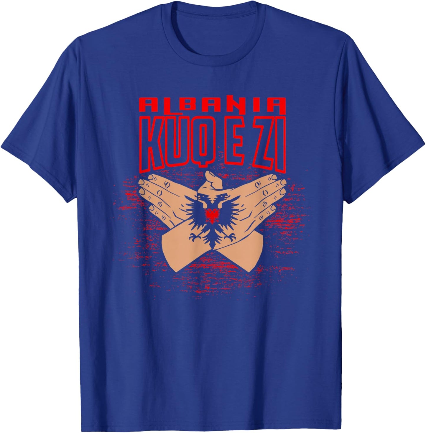 Double Eagle Hand Sign Kuq E Zi Albania T-Shirt - T-Shirt | Royal