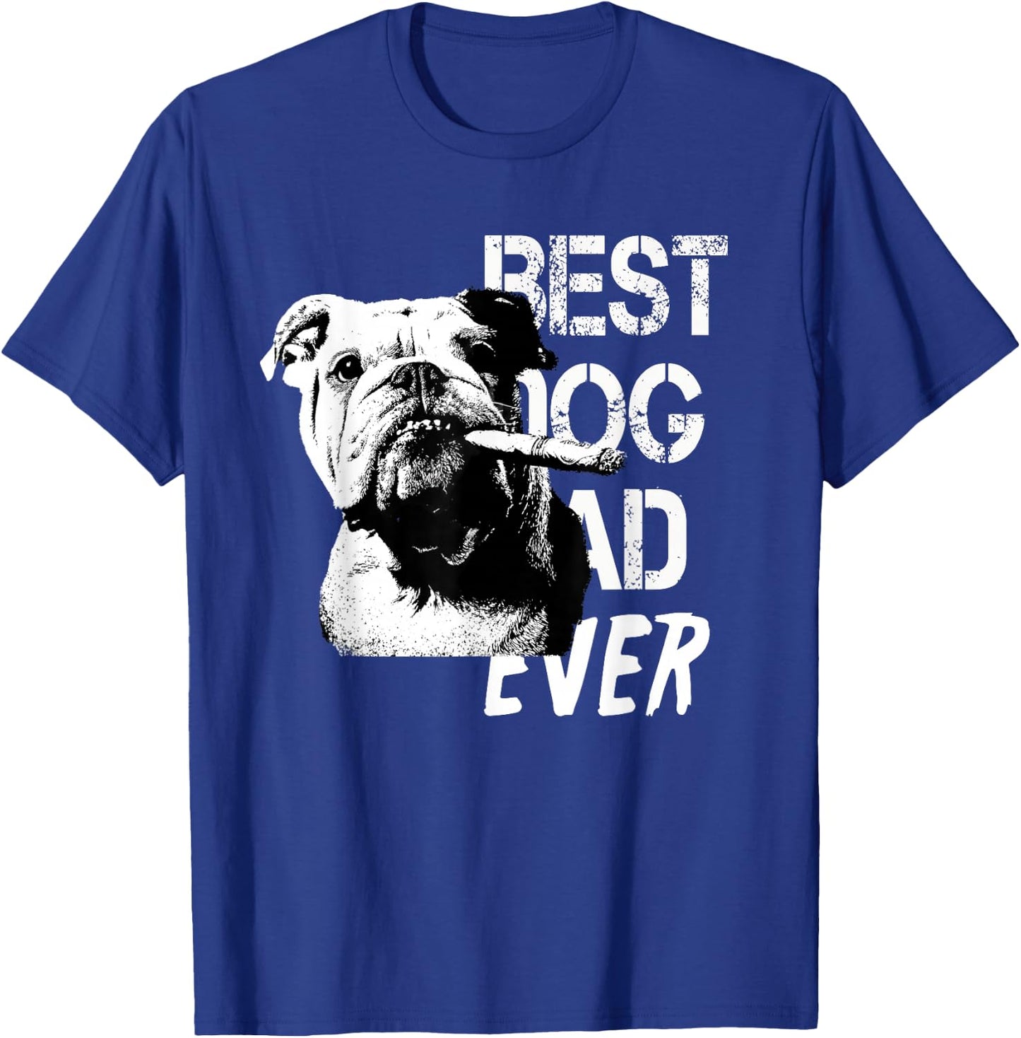 Chien de Style Vintage pour Homme Bulldog Anglais fête des pères T-Shirt - T-Shirt | Royal