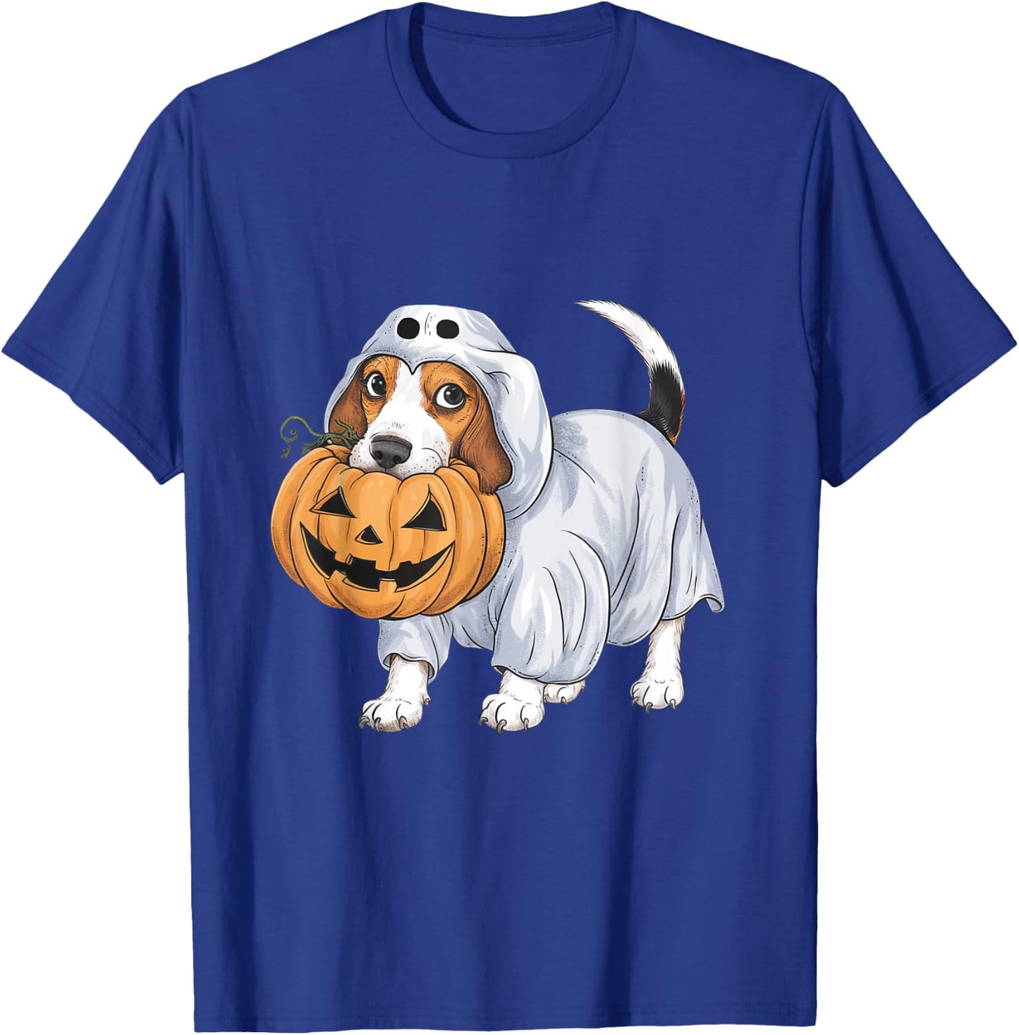 Beagle Ghost Dog Halloween T-Shirt - T-Shirt | Royal