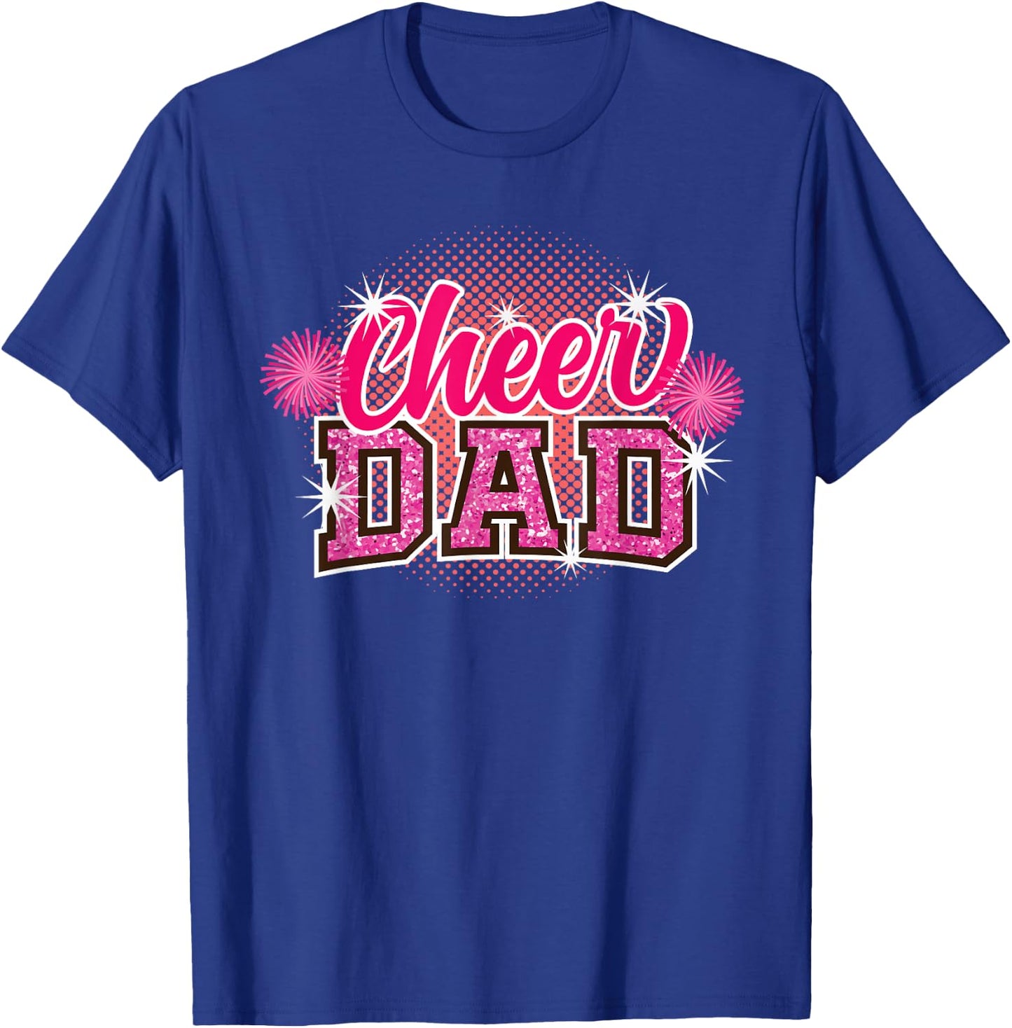 Cheer Dad Vatertag Cheerleader Papa Papa Cheerleading T-Shirt - T-Shirt | Royal