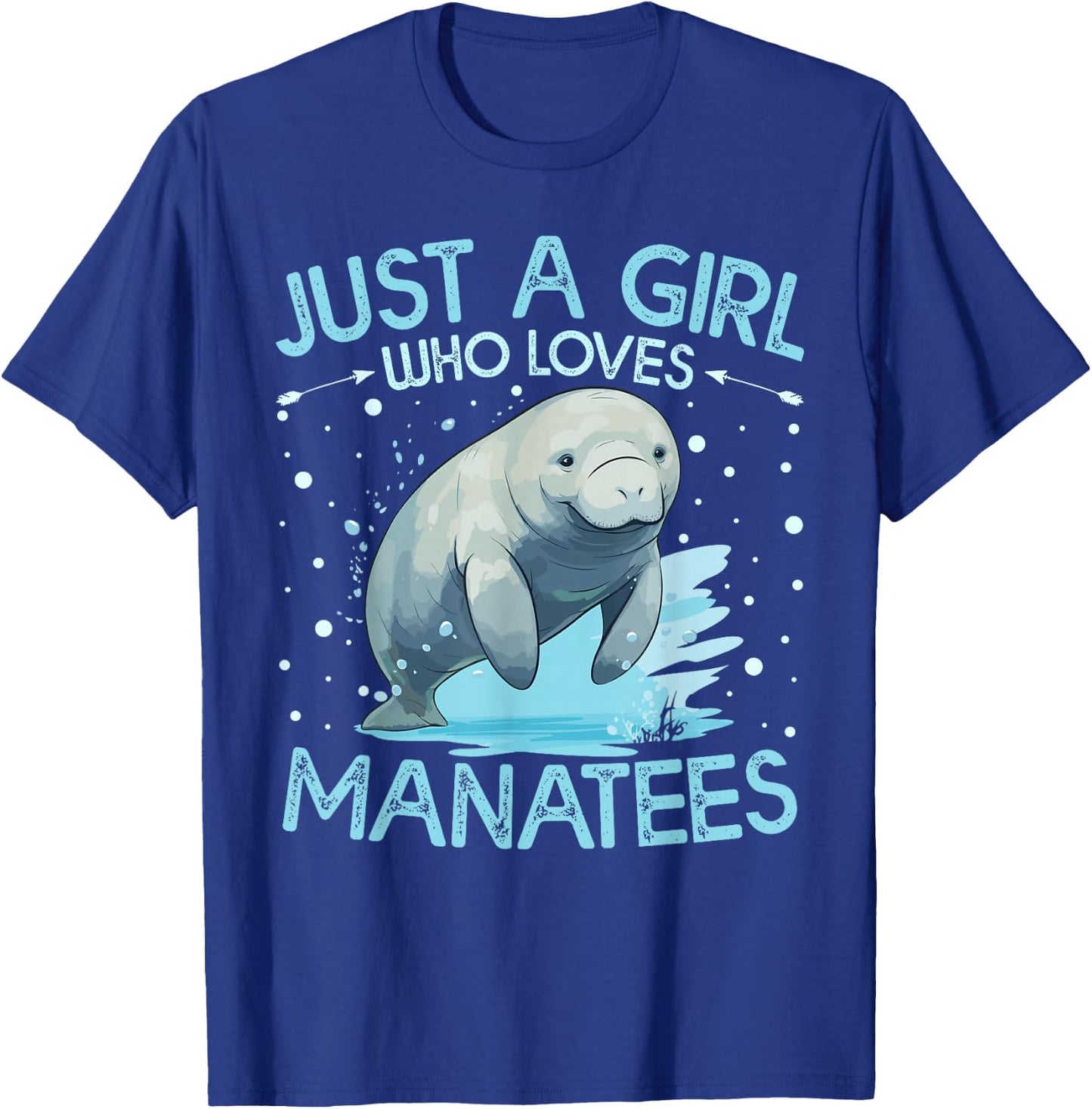 Floral Manatee Just A Girl Who Loves Manatee T-Shirt - T-Shirt | Royal