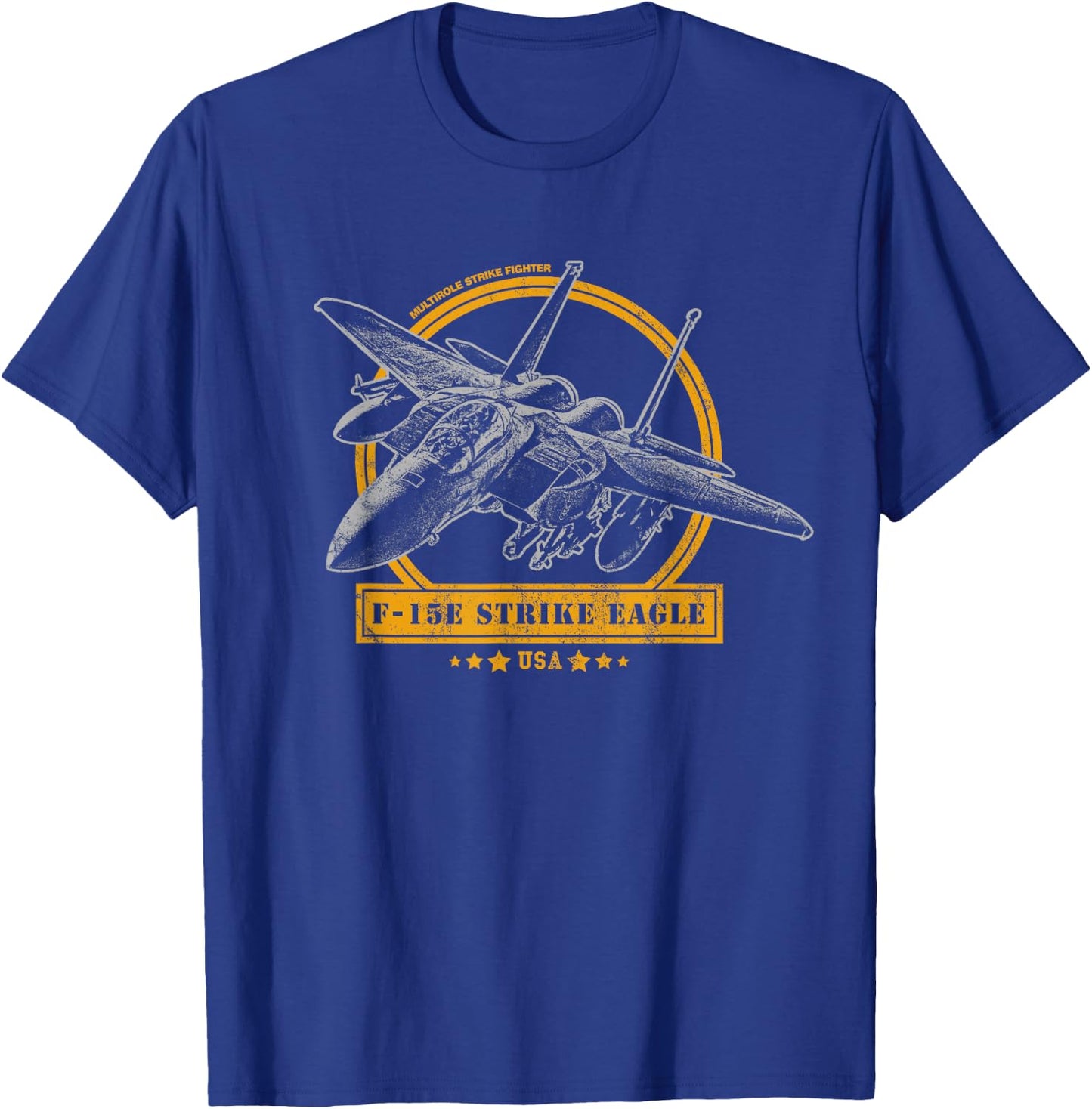 F-15E Strike Eagle Fighter Aircraft T-Shirt - T-Shirt | Royal