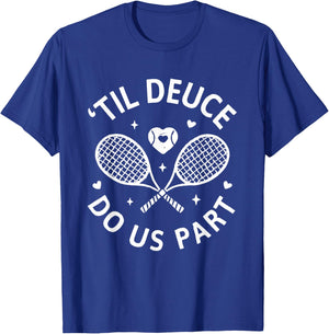 Funny Matching Tennis Married Couple Players T-Shirt - T-Shirt | Royal