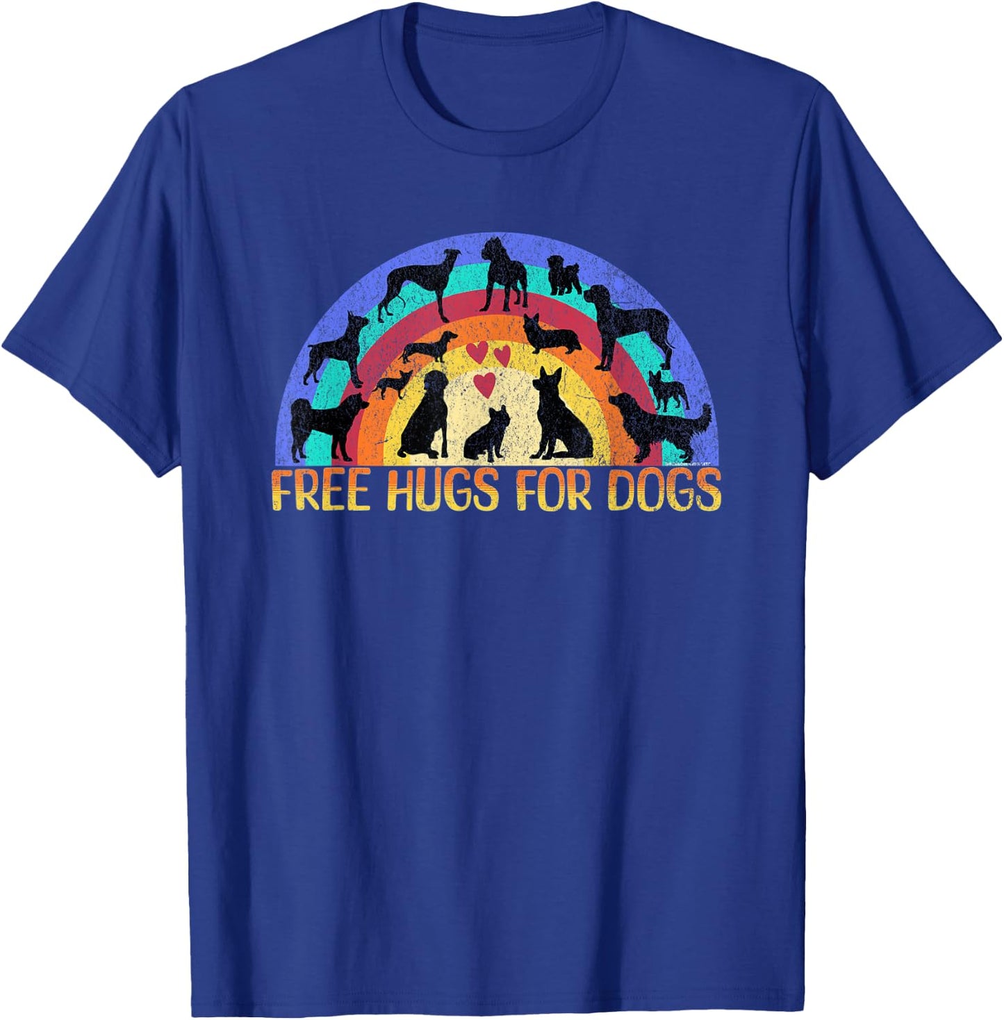 Funny cute unique Free Hugs for Dogs design for dog lovers T-Shirt - T-Shirt | Royal