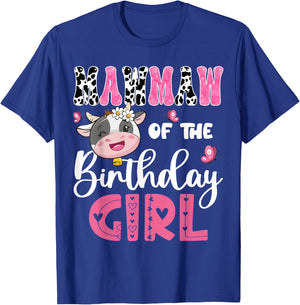 Mawmaw Of The Birthday Girl Farm Cow 1St Birthday Party T-Shirt - T-Shirt | Royal
