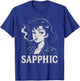 Sapphic Retro Anime Lesbian Aesthetic Funny T-Shirt - T-Shirt | Royal