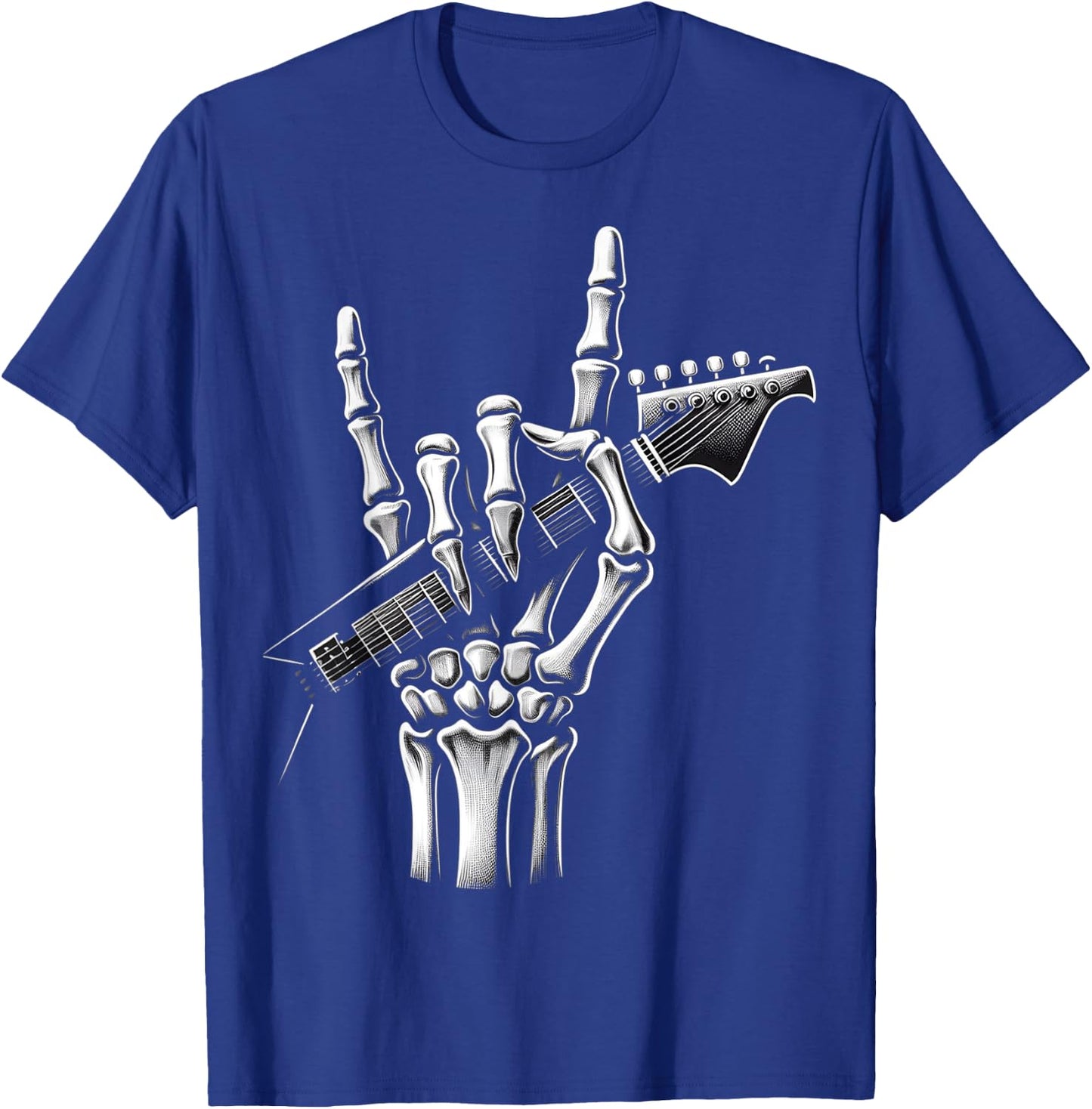 Cool Rock Skeleton Hand Pattern , Black, S T-Shirt - T-Shirt | Royal