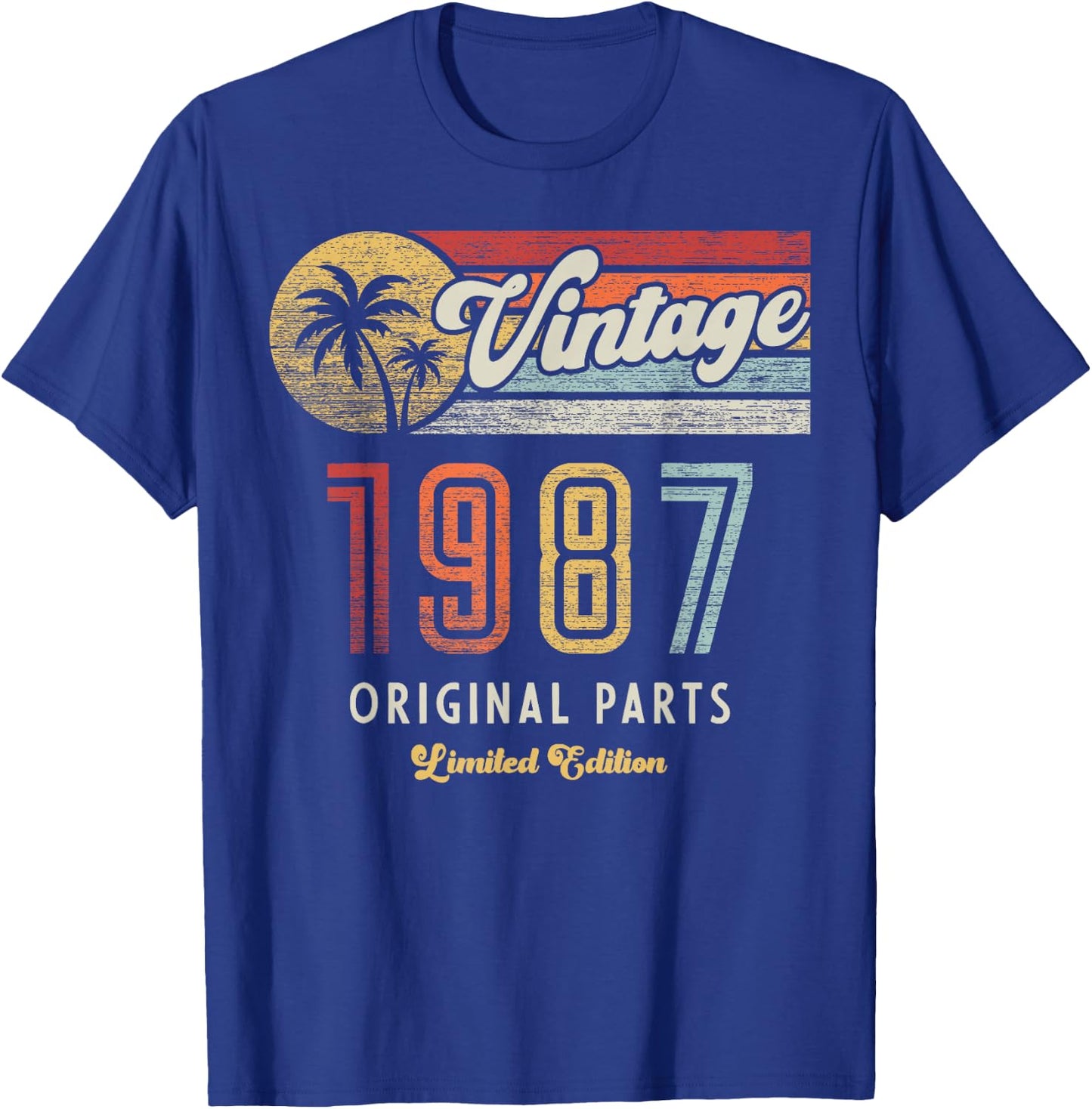 Vintage 1987 Pièces Originales Palmes 39e Anniversaire T-Shirt - T-Shirt | Royal