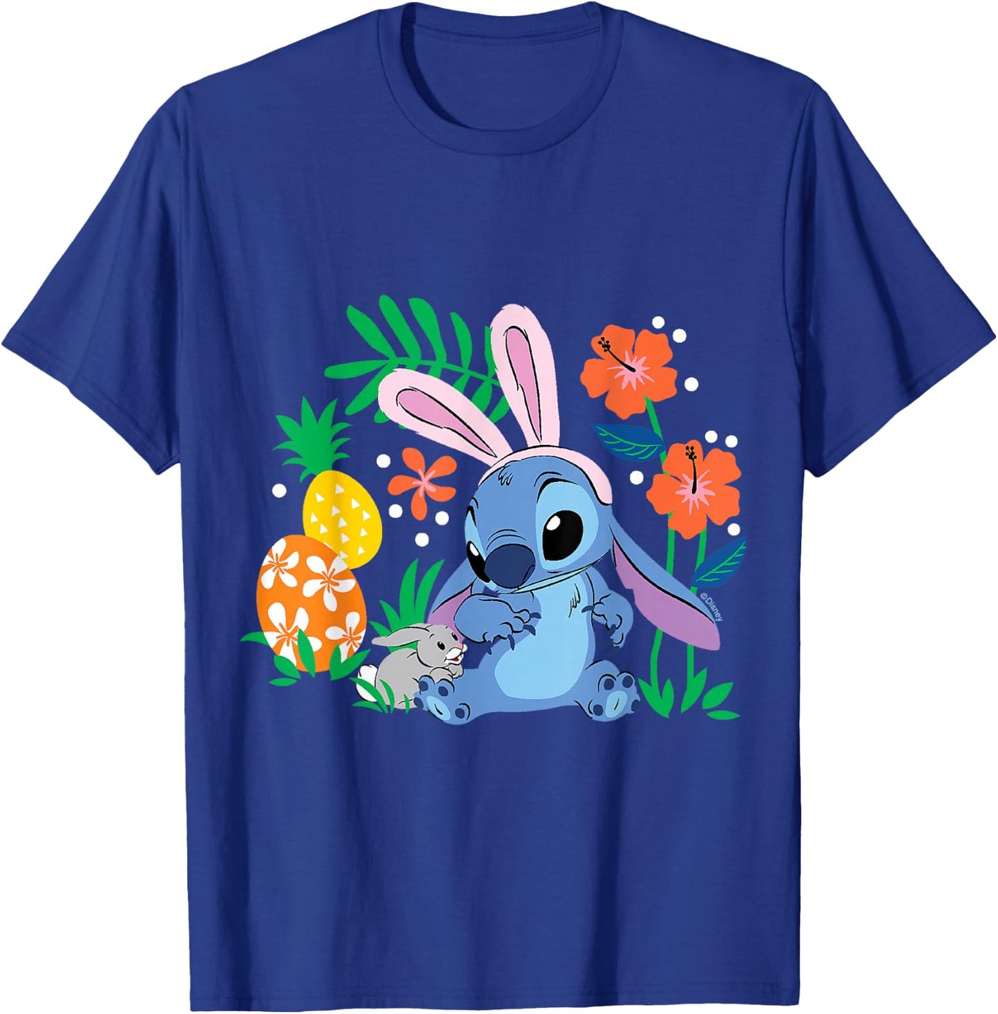 Lilo & Stitch - with Easter Bunny T-Shirt - T-Shirt | Royal