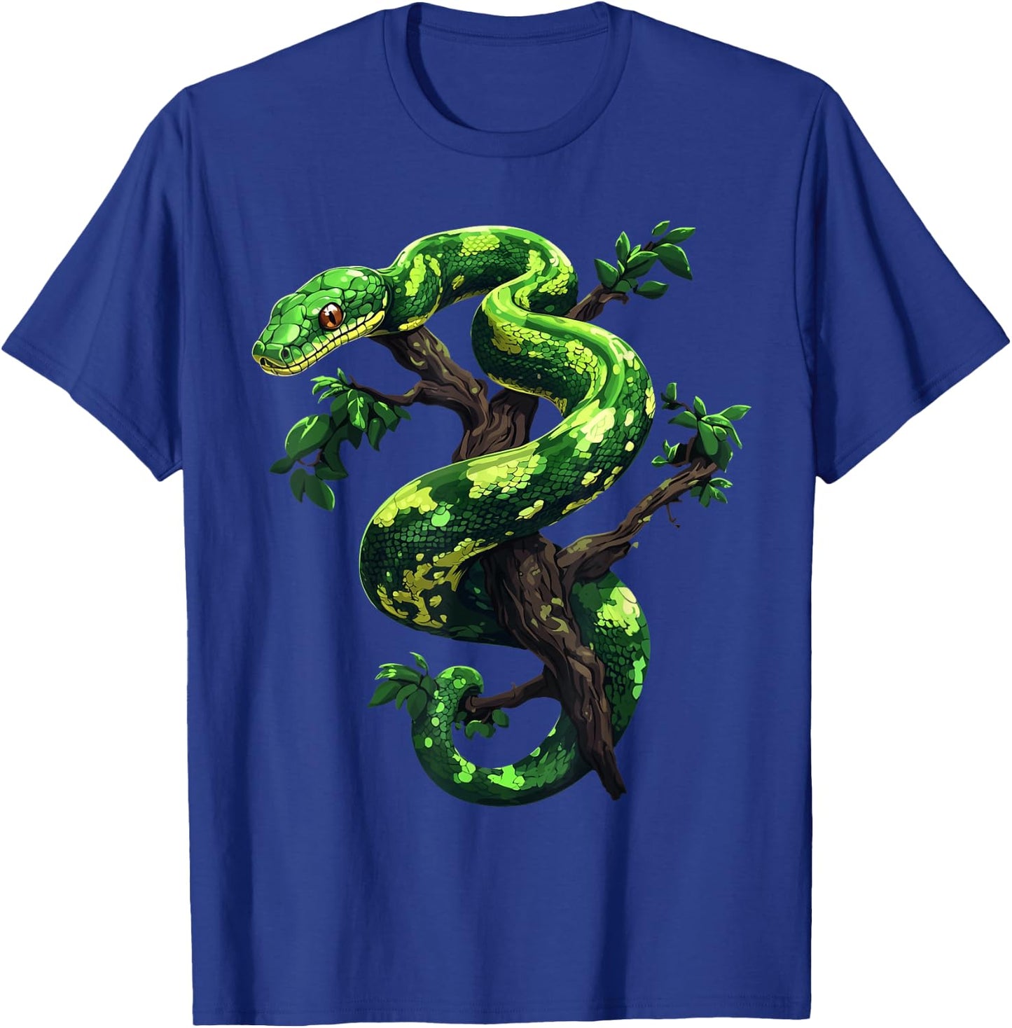 Funny Green Tree Python Lover Snakes Reptiles T-Shirt - T-Shirt | Royal
