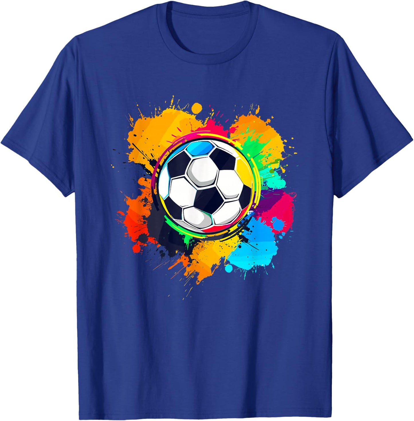 Color Graffiti Football T-Shirt - T-Shirt | Royal