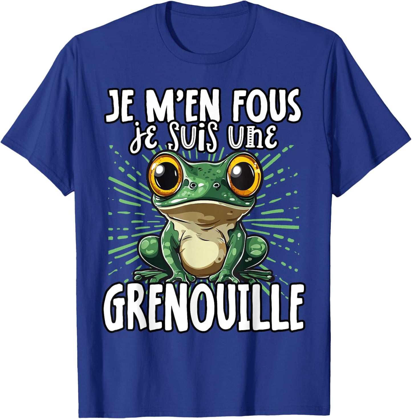 Je M'en Fous Je Suis Une Grenouille - Cute Frog , Black, S T-Shirt - T-Shirt | Royal