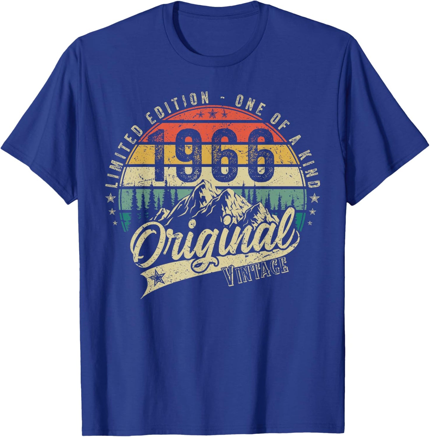 1966 Vintage Jahrgang Geburtstag Retro Herren Damen Geschenk T-Shirt - T-Shirt | Royal