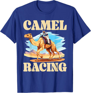 Camel Racing Animal Race Hump Camel Riding Desert Sport T-Shirt - T-Shirt | Royal