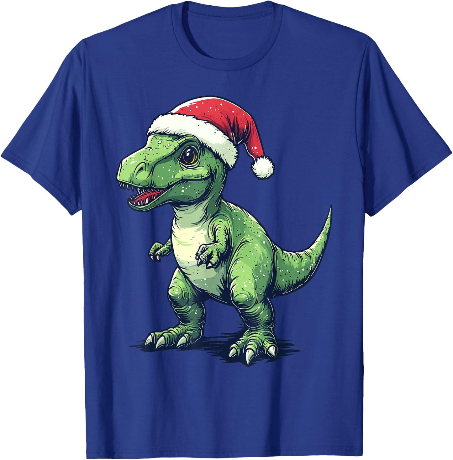 Dinosaur Santa Hat Funny Dinosaur Lovers Christmas Pajama T-Shirt - T-Shirt | Royal