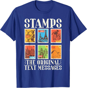 Stamps the original Text Messages Stamp Collector T-Shirt - T-Shirt | Royal