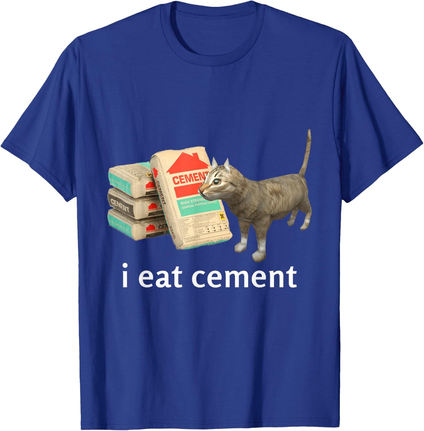 I Eat Cement Cat Shirt Kids Funny Dank Cat Meme T-Shirt - T-Shirt | Royal