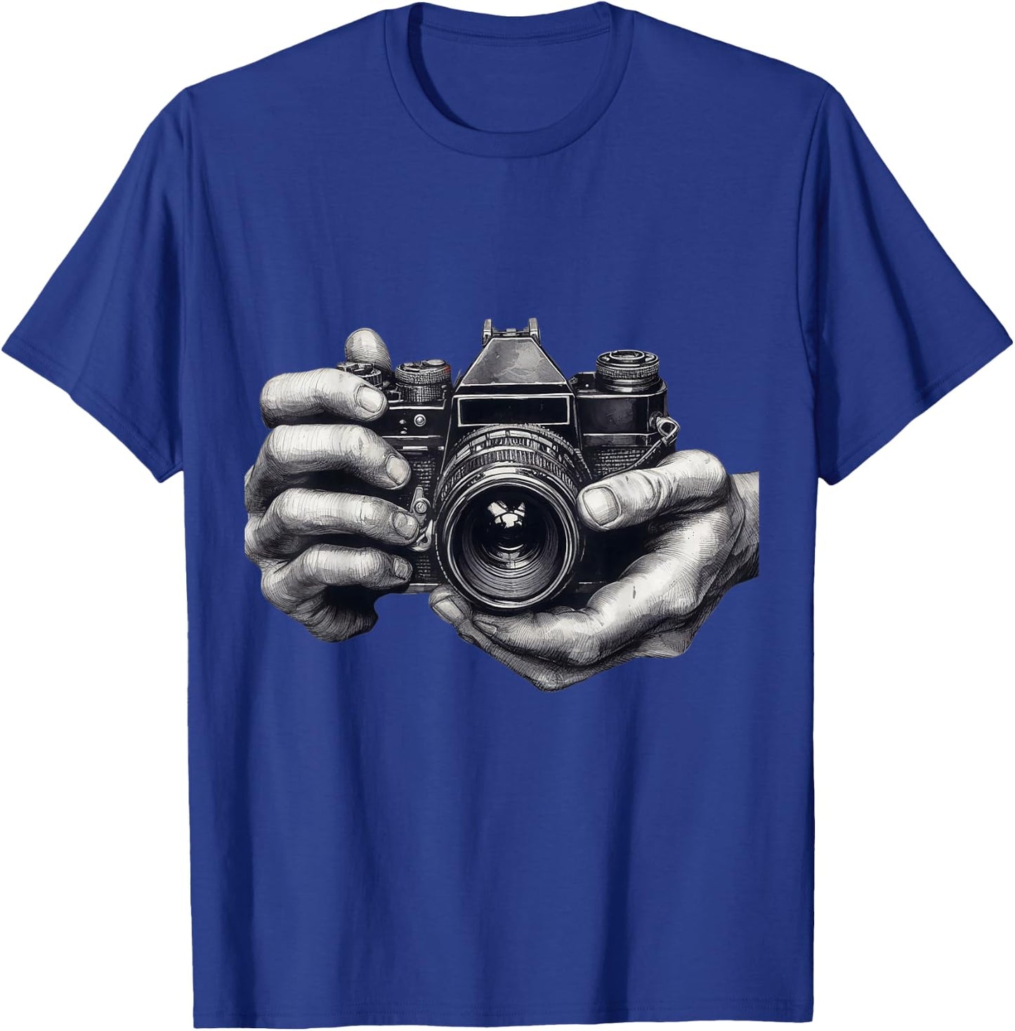 Analog Camera SLR Art Photographer Film Vintage , Black, S T-Shirt - T-Shirt | Royal
