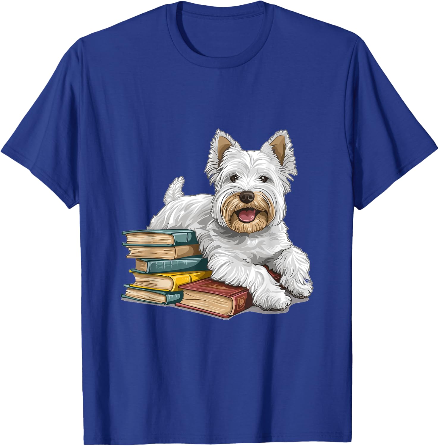 West Highland White Terrier Books Dog Breed Westie Women Kids T-Shirt - T-Shirt | Royal
