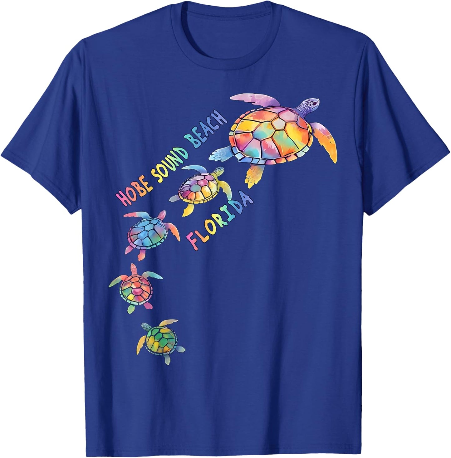 Hobe Sound Beach Florida Sea Turtle Lover Beach Vacation T-Shirt - T-Shirt | Royal