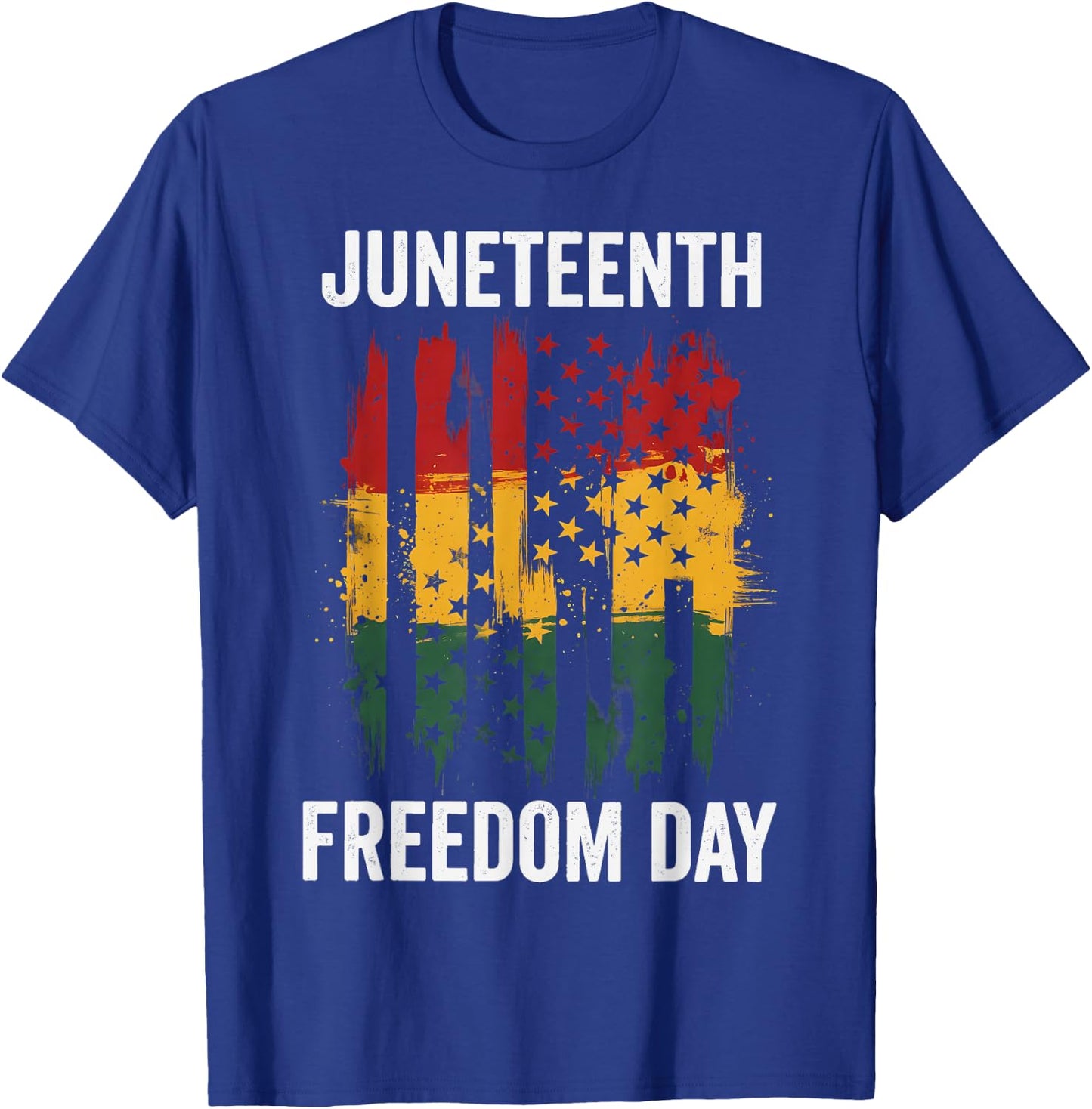 Juneteenth 1865 Freedom Day African Americans Flag T-Shirt - T-Shirt | Royal