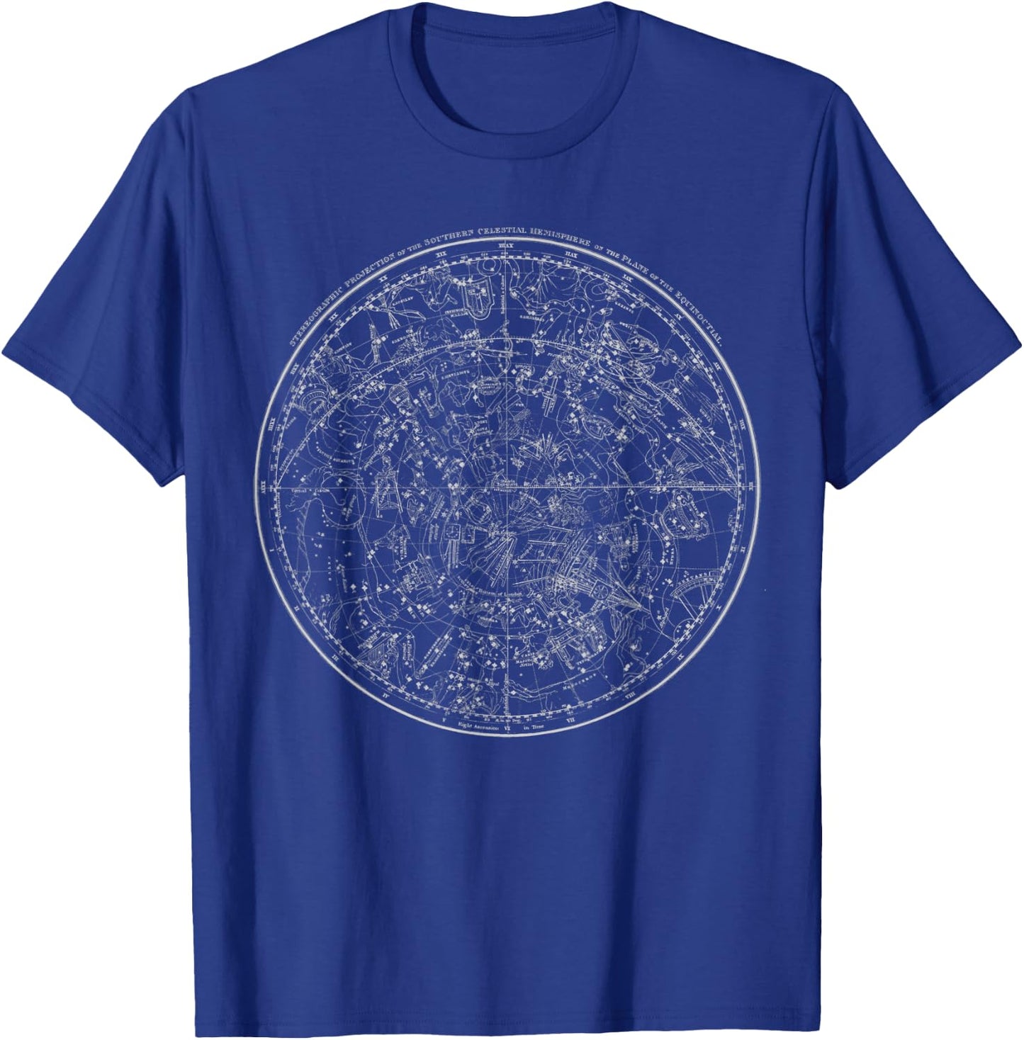 Astronomy - stars - constellations - Vintage Map T-Shirt - T-Shirt | Royal