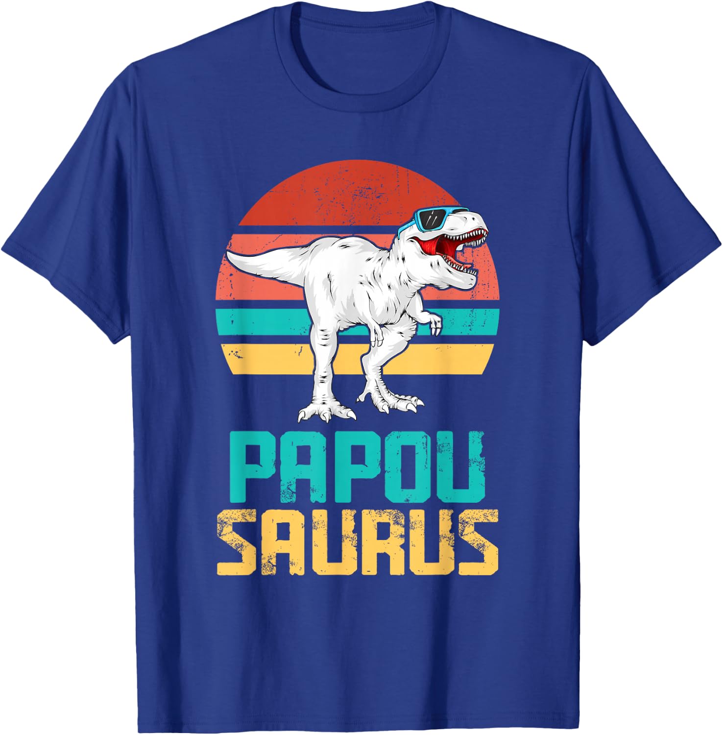 Papou Saurus Grandad T-Shirt - T-Shirt | Royal