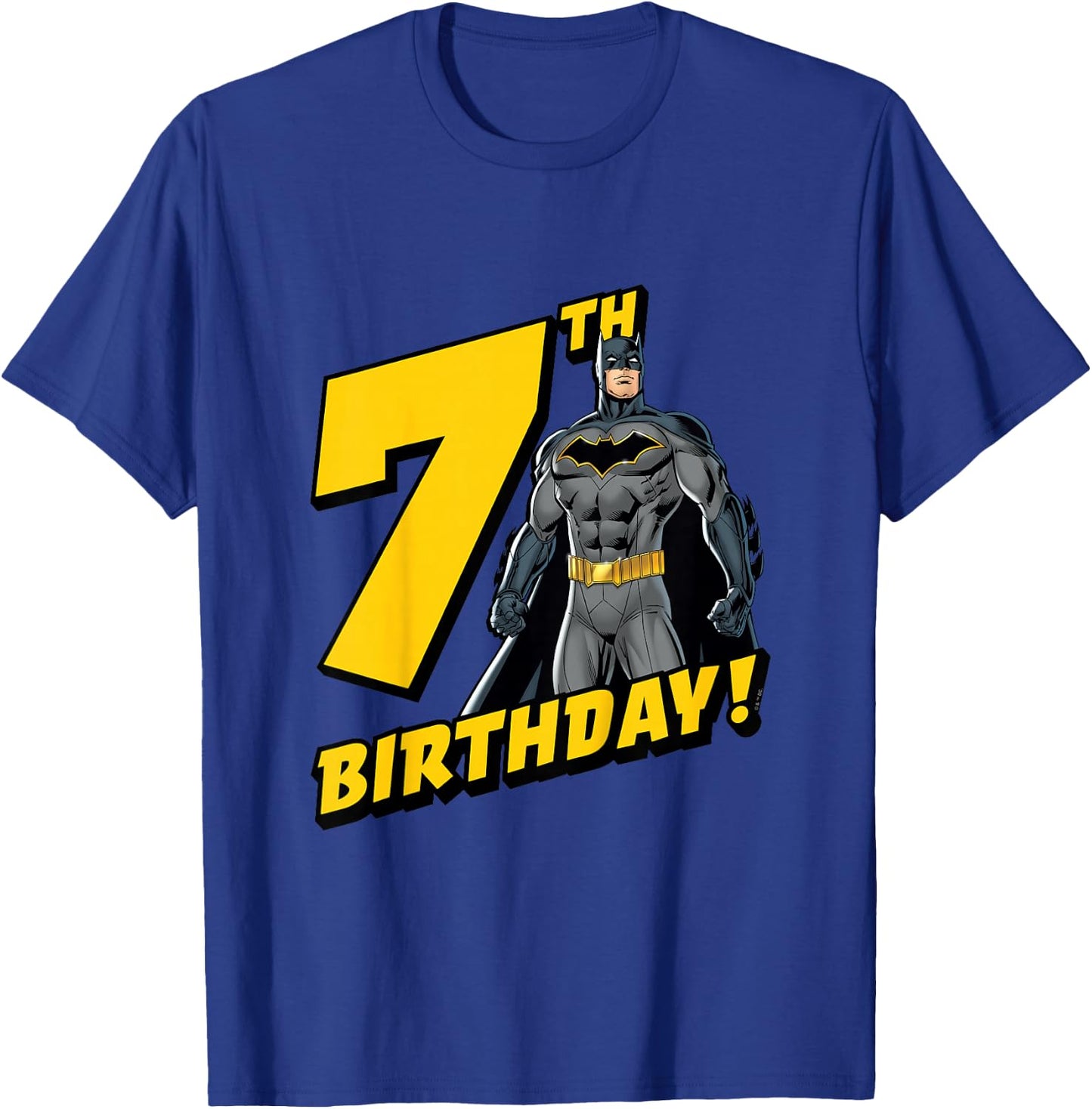 Kids Batman 7th Birthday T-Shirt - T-Shirt | Royal