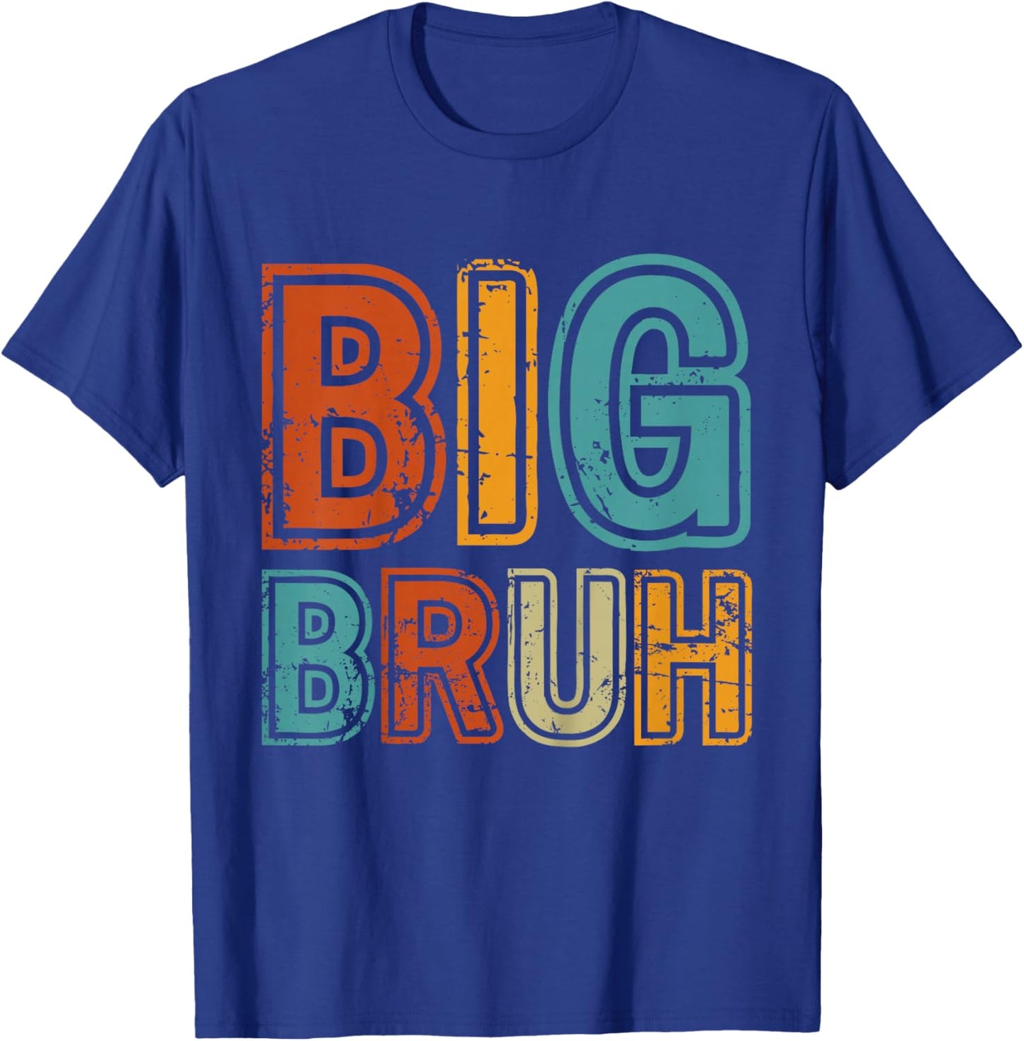 Big Bruh Little Bruh Matching Older Brother Little Bro Retro T-Shirt - T-Shirt | Royal