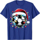 Santa Soccer Ball Lover Christmas T-Shirt - T-Shirt | Royal