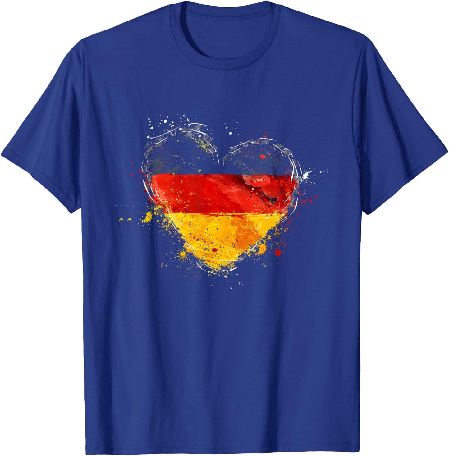 Deutschland Deutsche Flagge Herz T-Shirt - T-Shirt | Royal