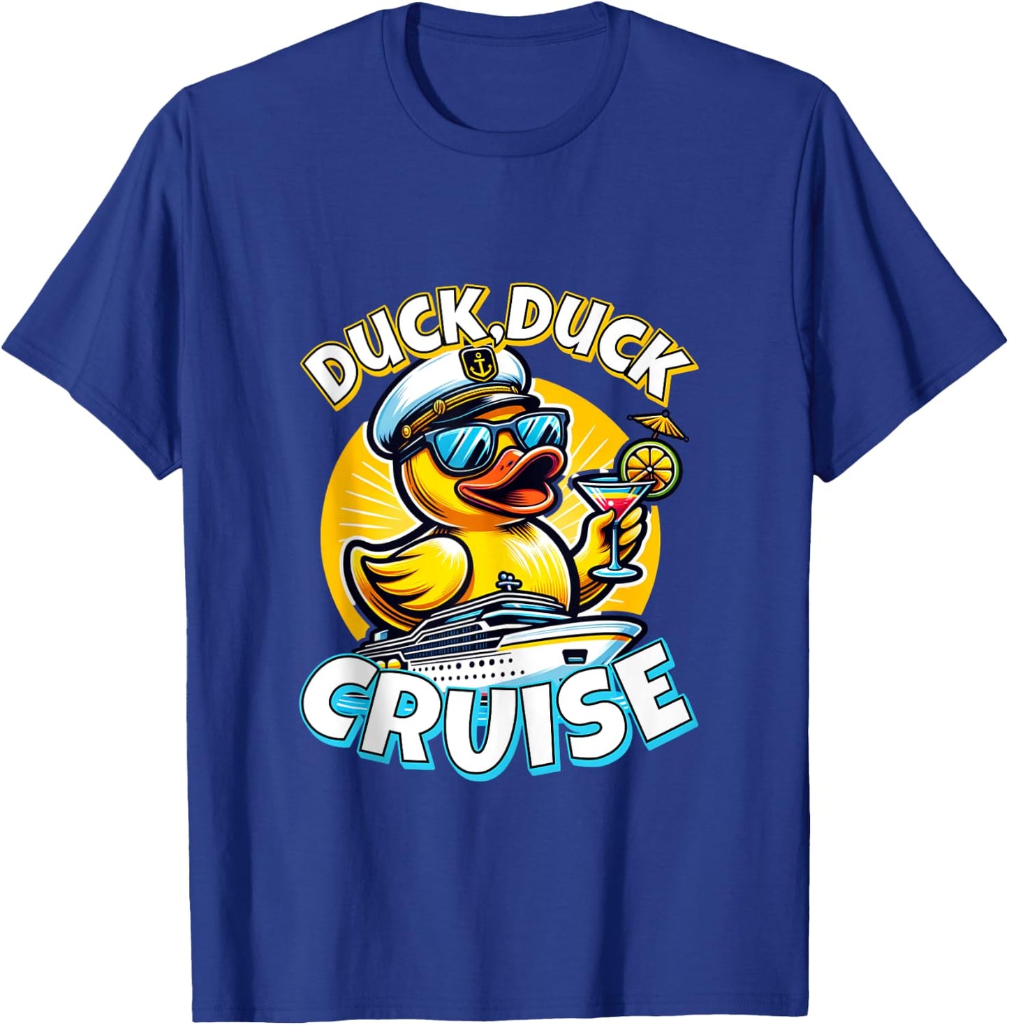Cruising Ducks Duck Duck Cruise Family Vacation Rubber Duck T-Shirt - T-Shirt | Royal