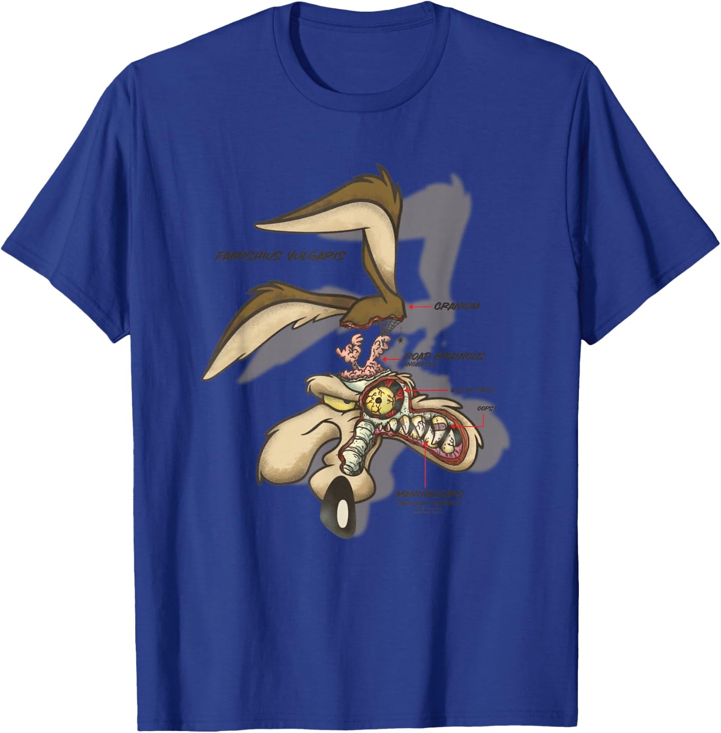 Looney Tunes Wile E. Coyote X-Ray T-Shirt - T-Shirt | Royal